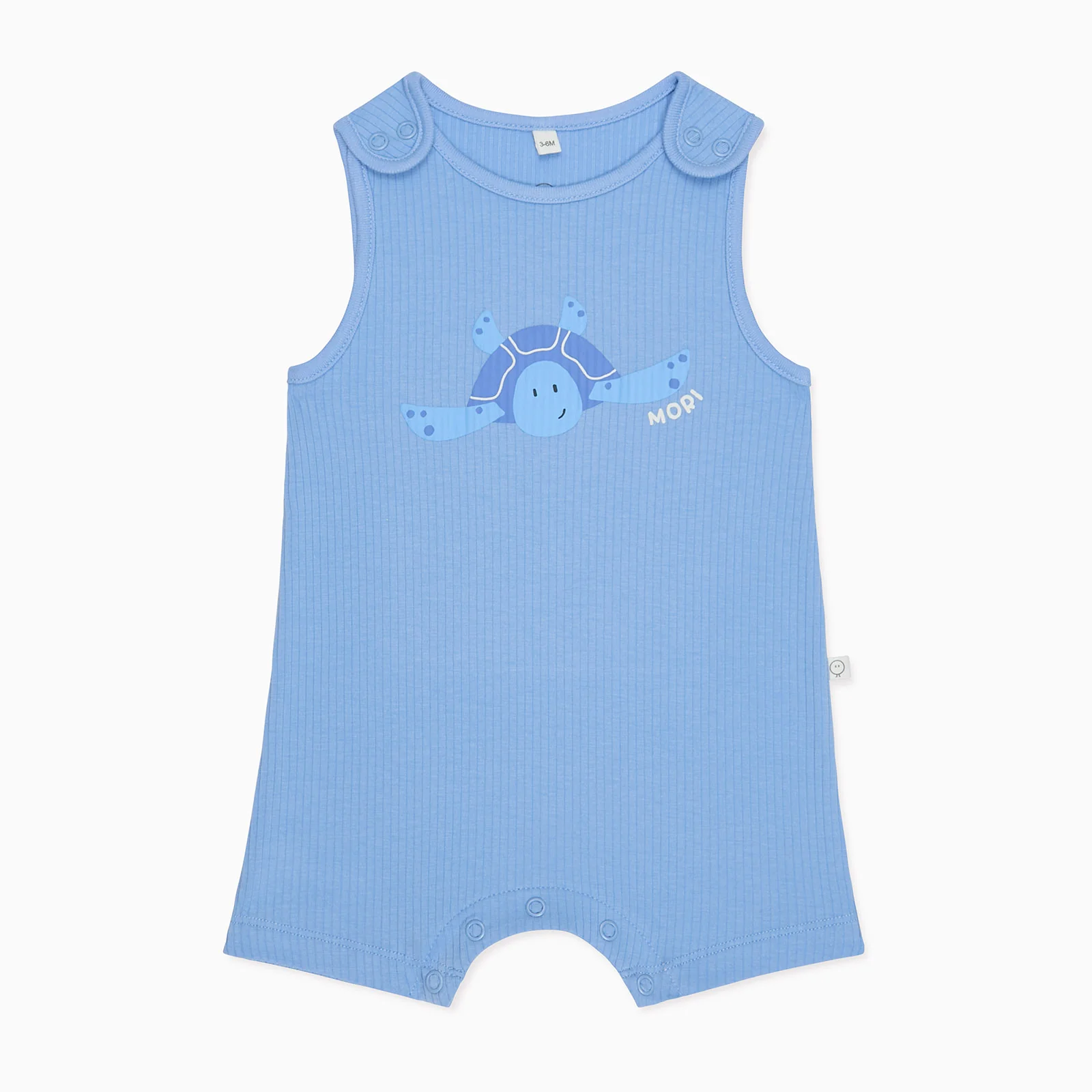 Little Fish Short Sleeve Bodysuit & Turtle Ribbed Beach Romper - Image 3