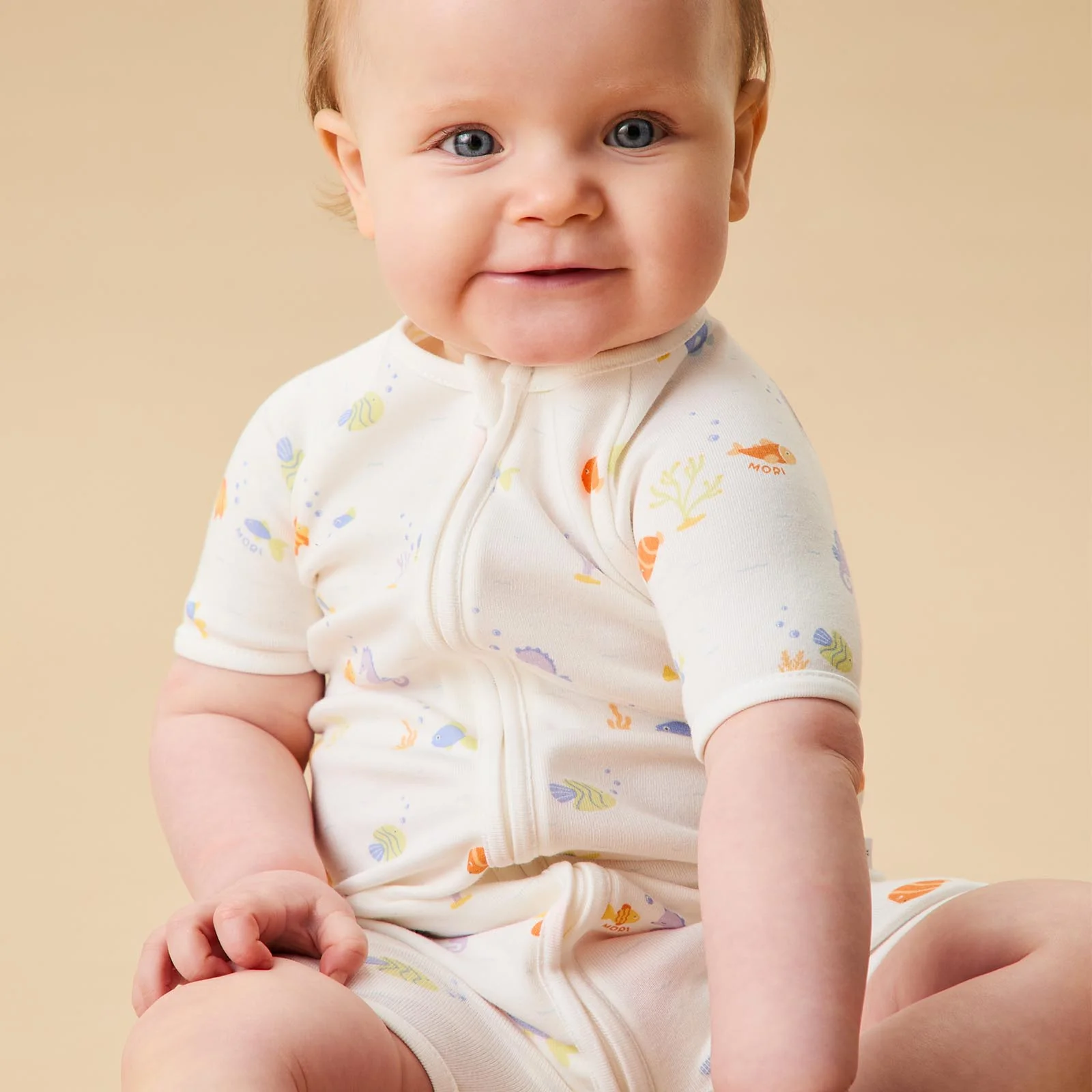 Little Fish & Turtles Ribbed Zip Summer Sleepsuit 2 Pack - Image 3
