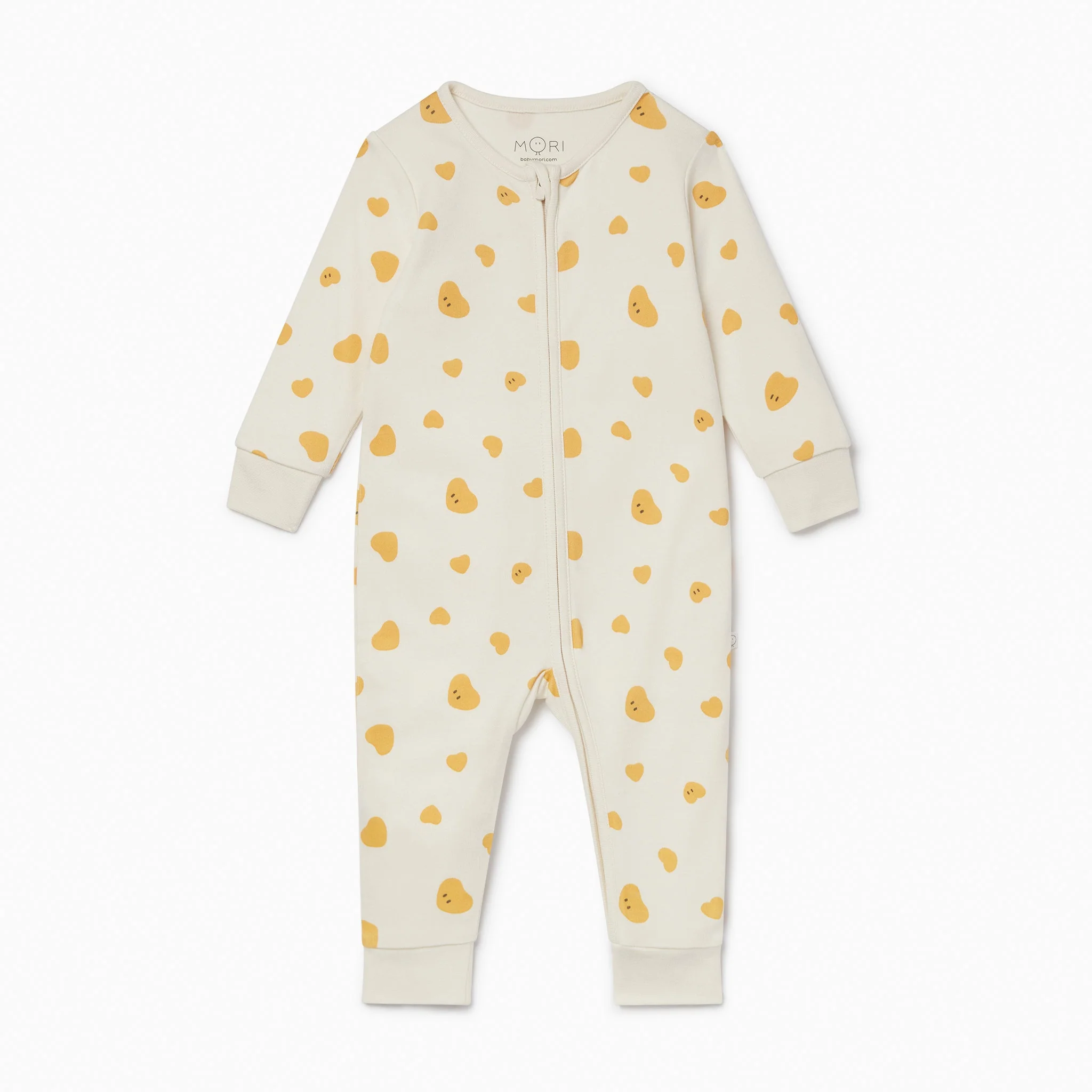 Little Hearts Print Clever Zip Sleepsuit - Image 3
