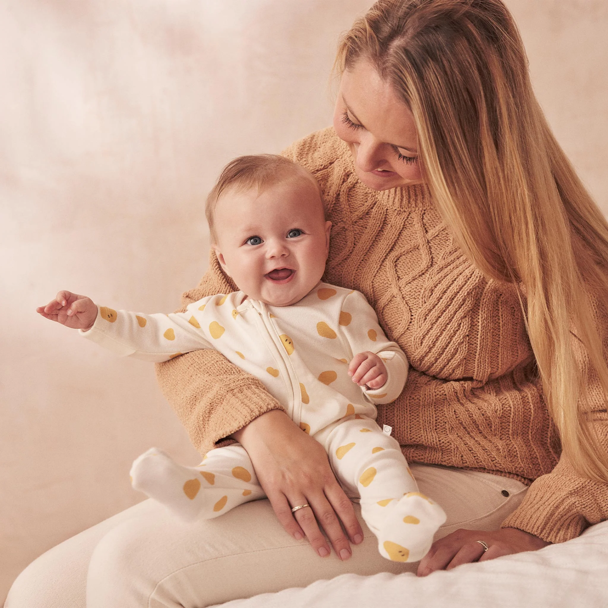 Little Hearts Print Clever Zip Sleepsuit - Image 6