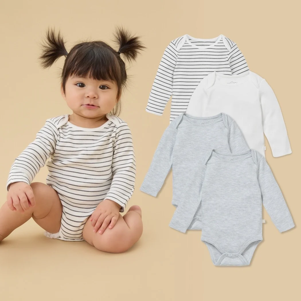 Long Sleeve Bodysuit 4 Pack