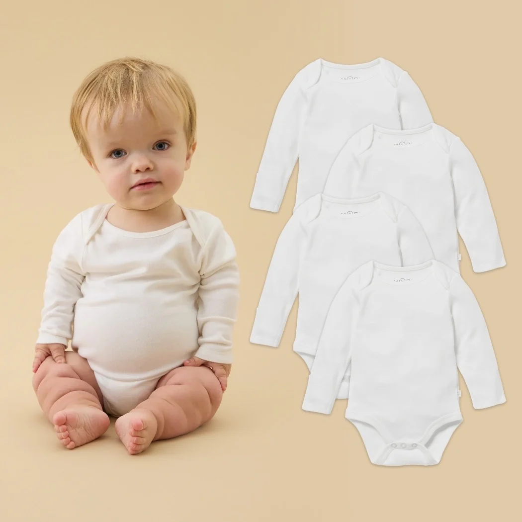Long Sleeve Bodysuit 4 Pack - Image 3