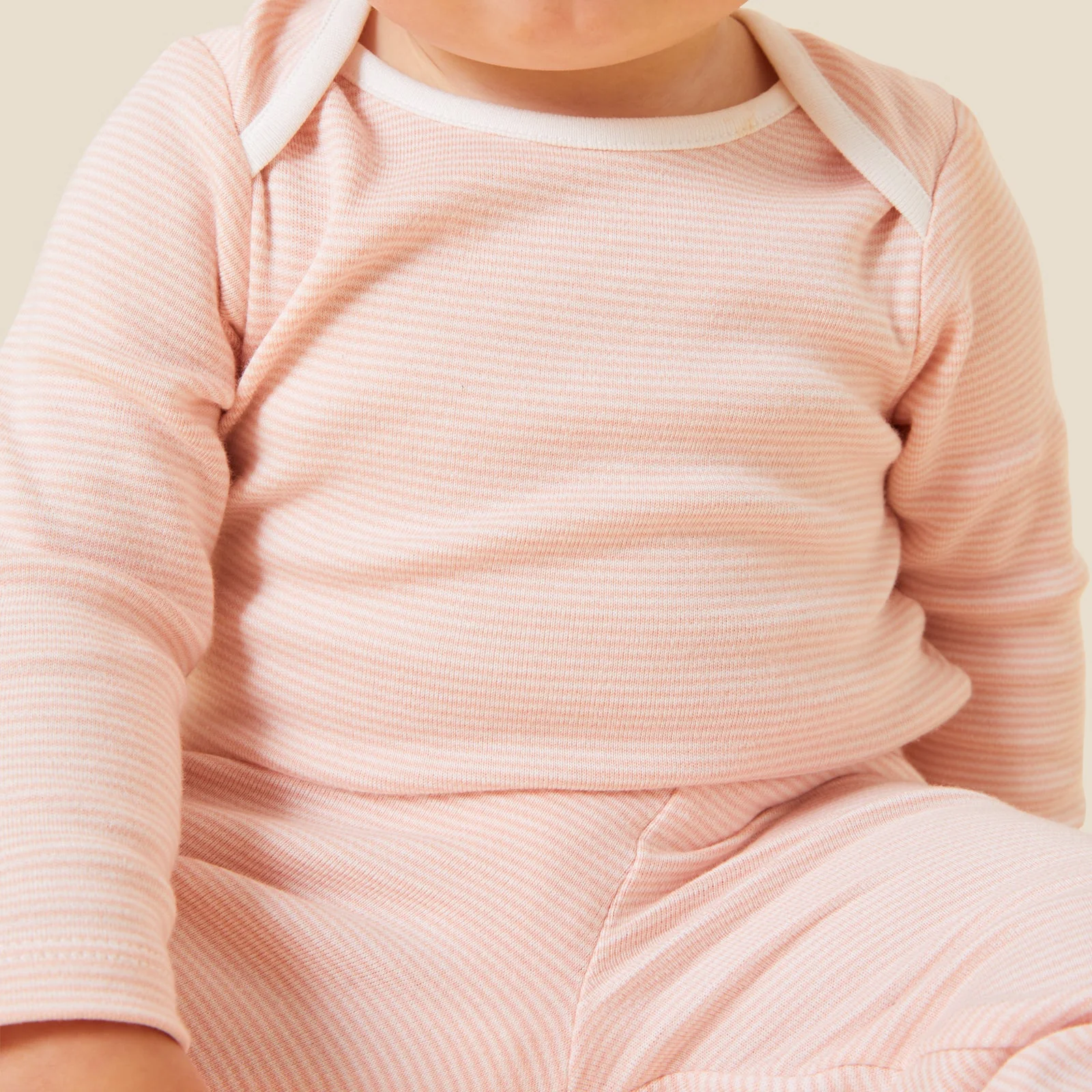Long Sleeve Bodysuit - Blush Stripe - Image 4