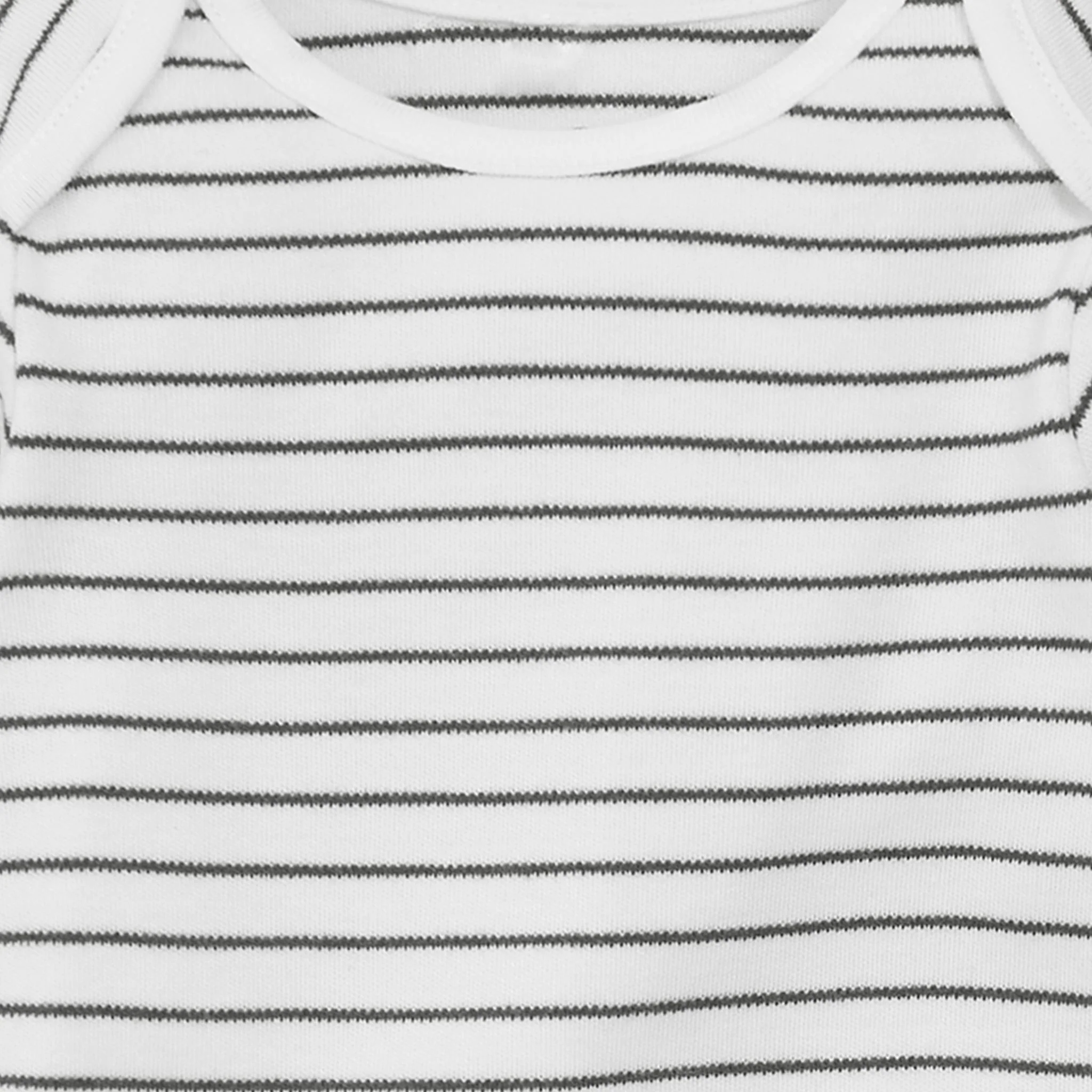 Long Sleeve Bodysuit - Grey Stripe - Image 3