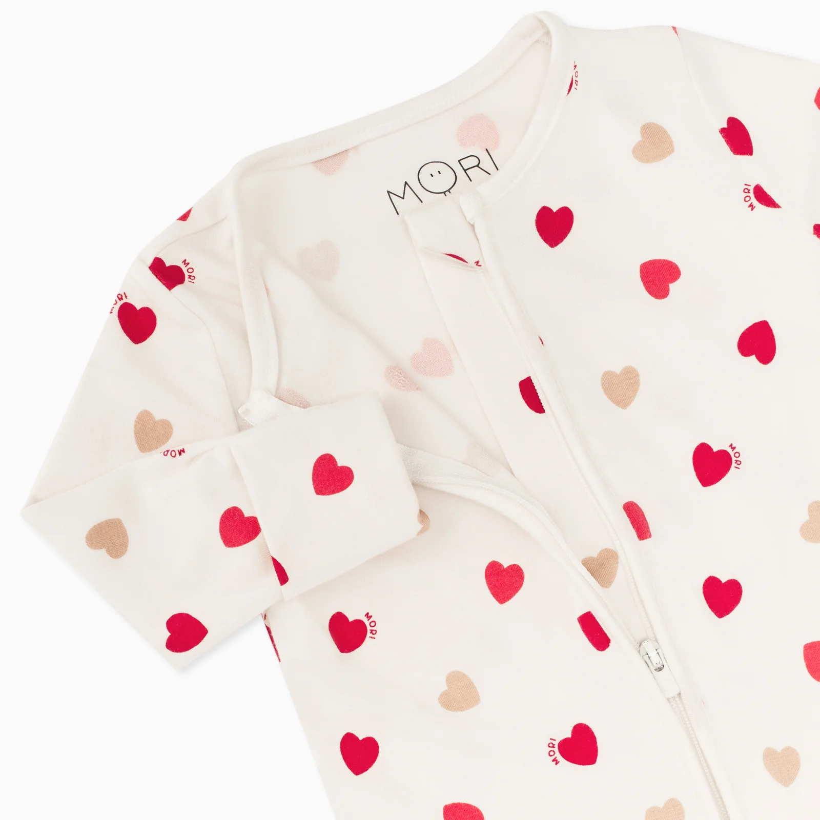 Love Hearts Clever Zip Sleepsuit - Image 5