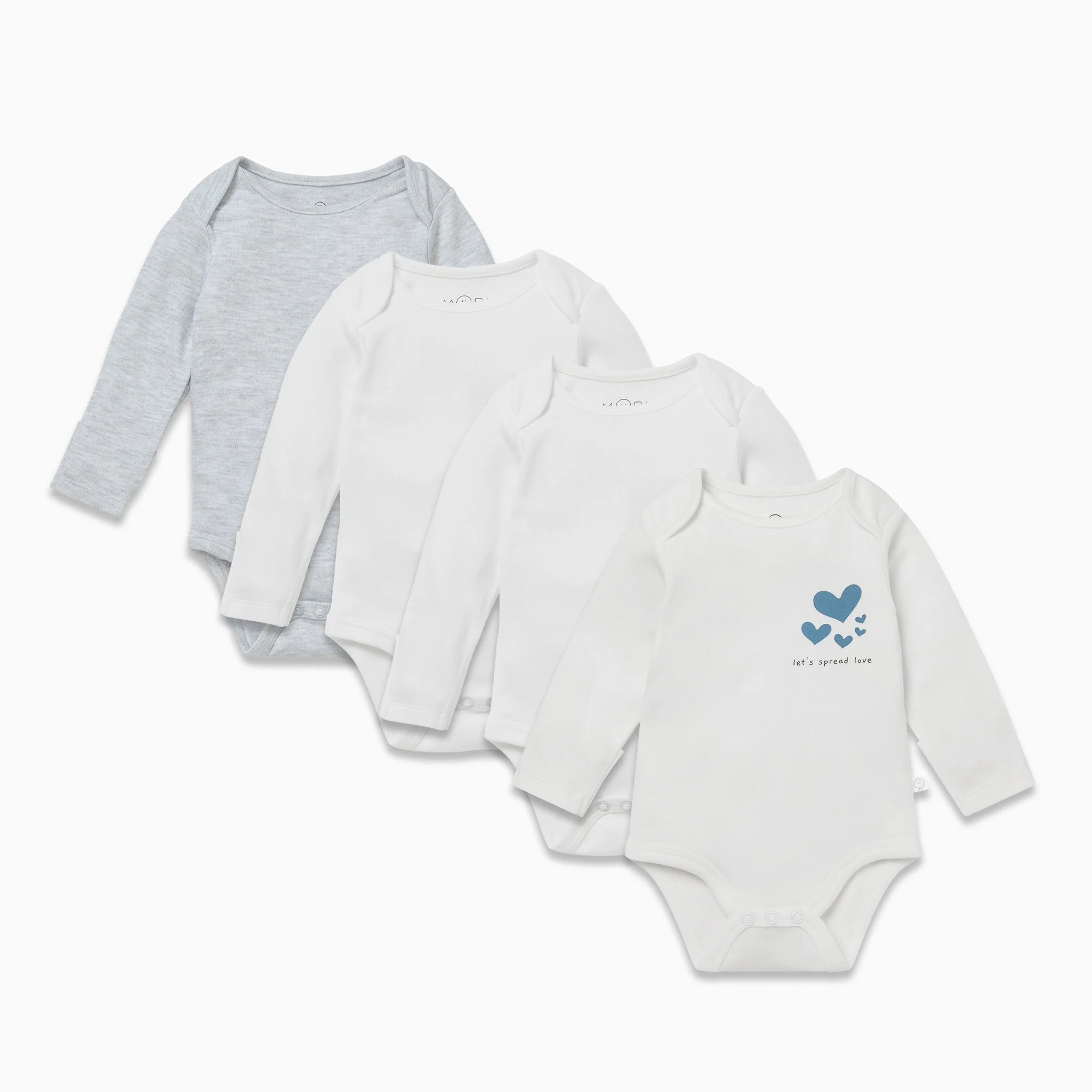 Love Long Sleeve Bodysuit 4 Pack