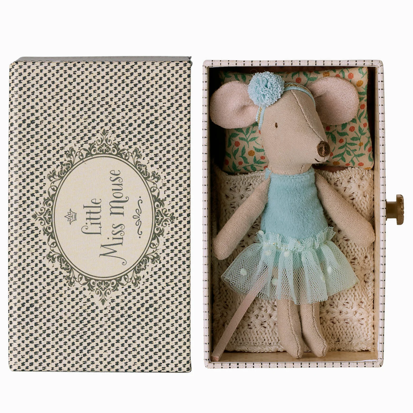Maileg Dance Little Sister Mouse In Daybed - Image 2