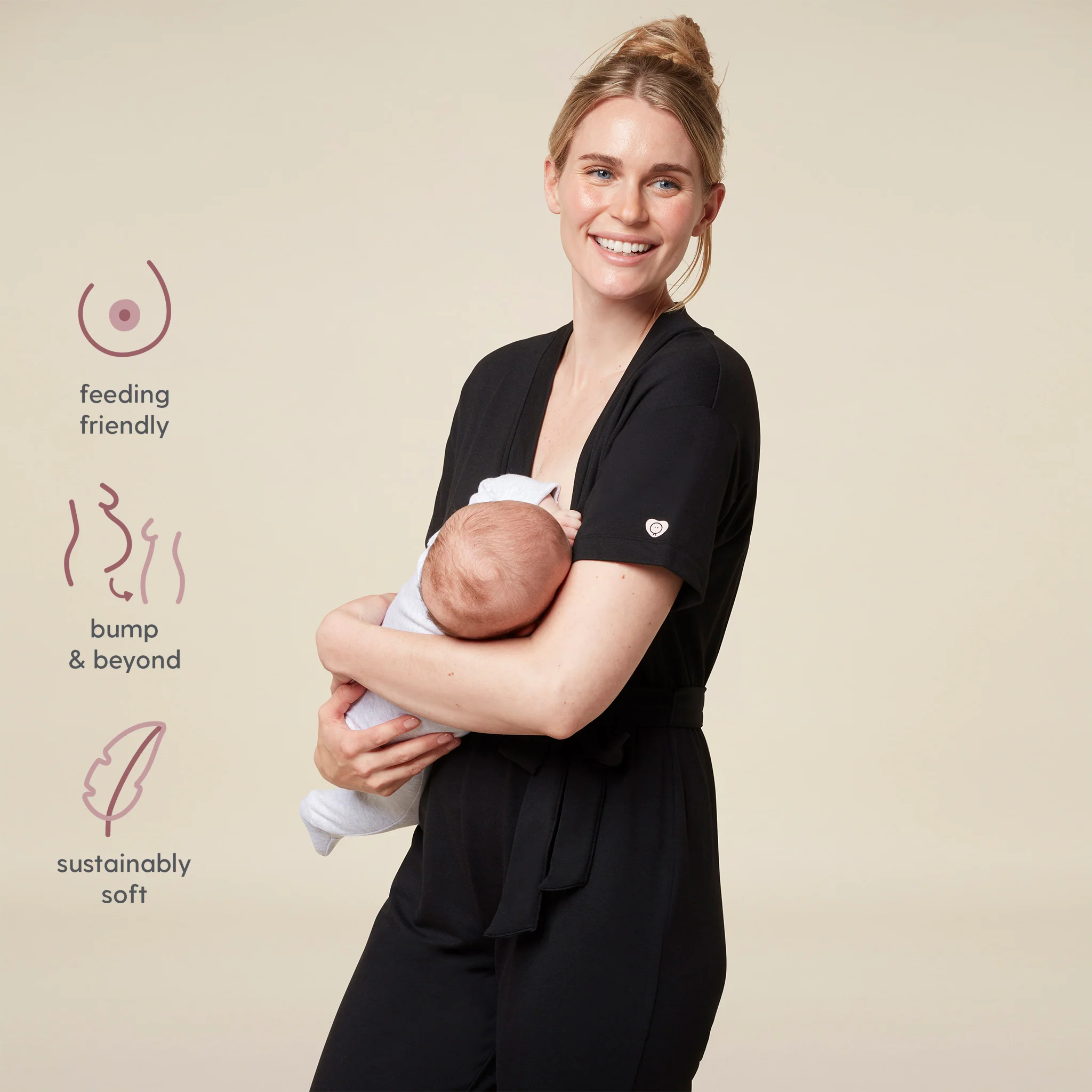 Maternity & Nursing Jumpsuit - Image 2