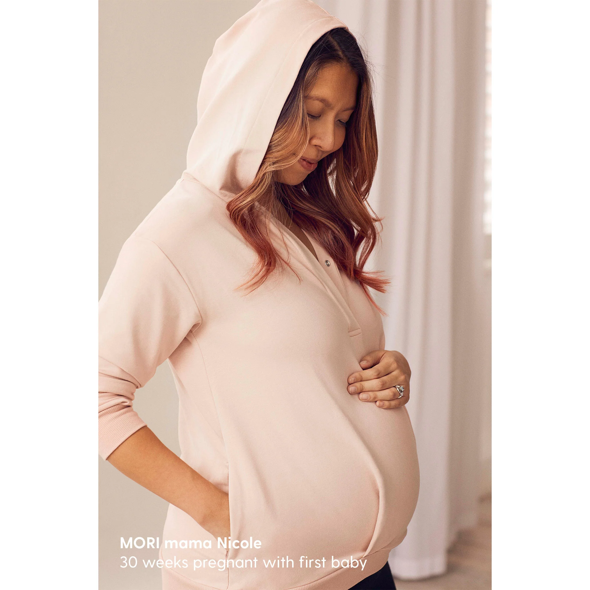 Maternity & Nursing Hooded Sweatshirt - Image 3
