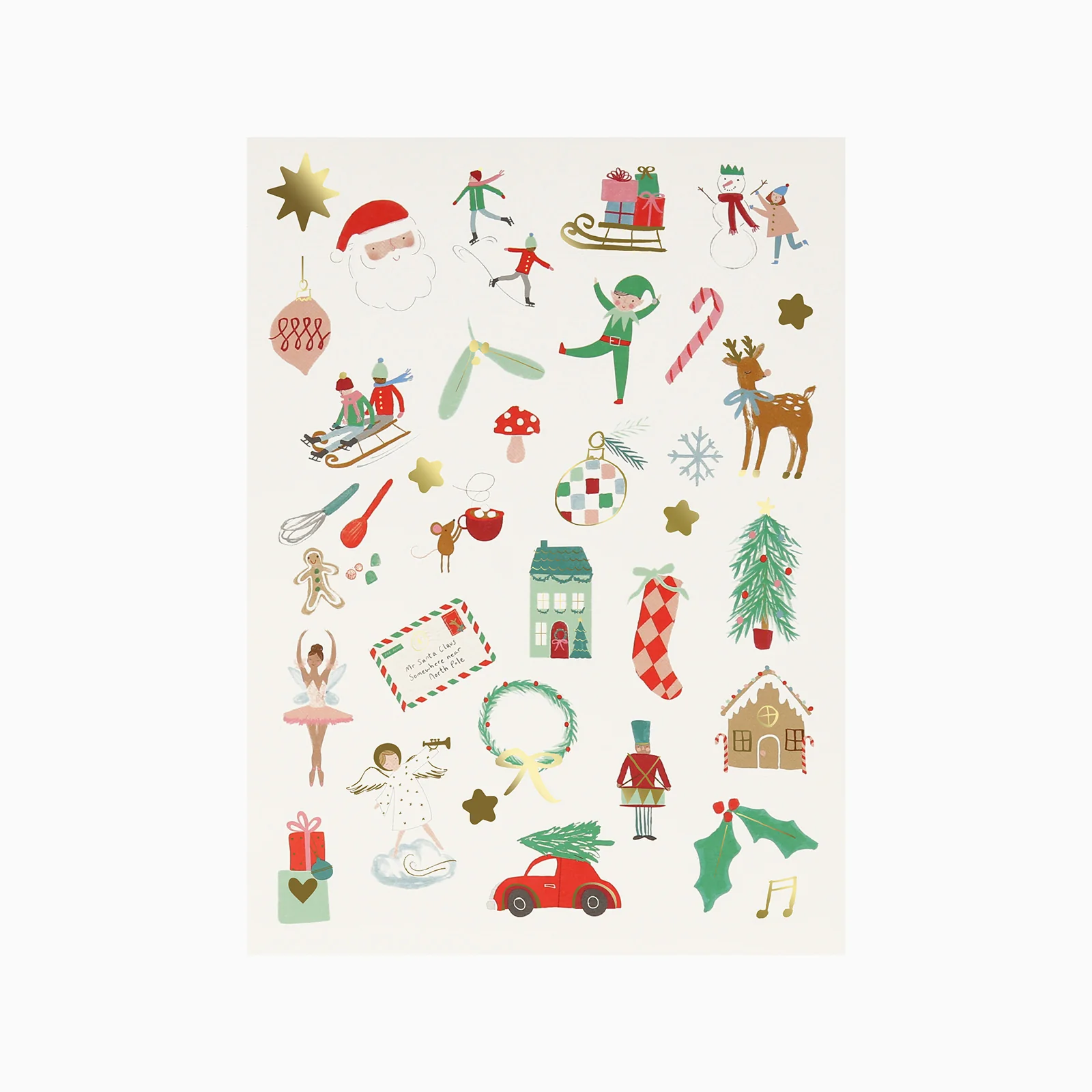Meri Meri Mixed Icon Christmas Stickers - Image 2
