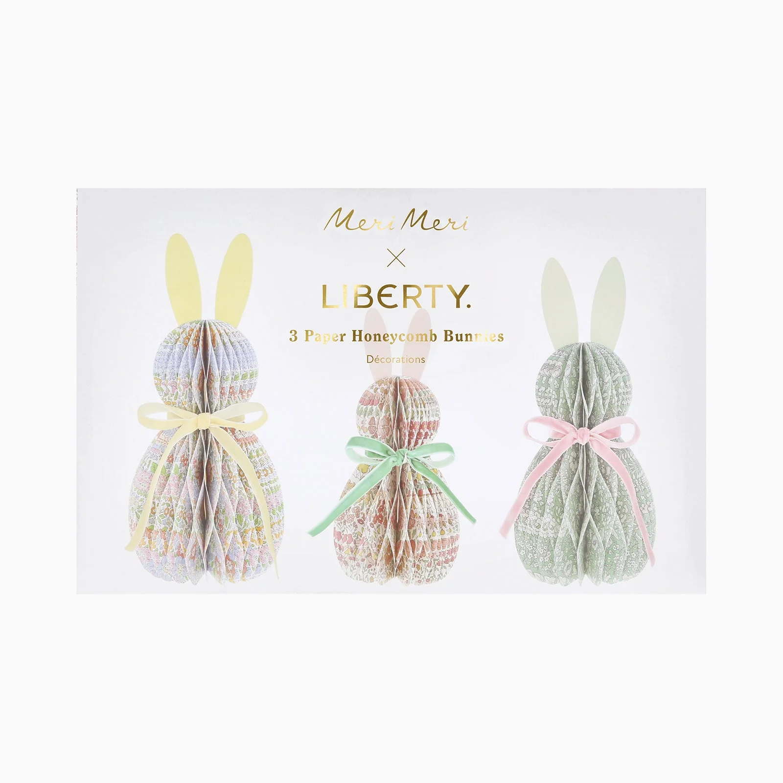 Meri Meri x Liberty Paper Honeycomb Bunnies - Image 3