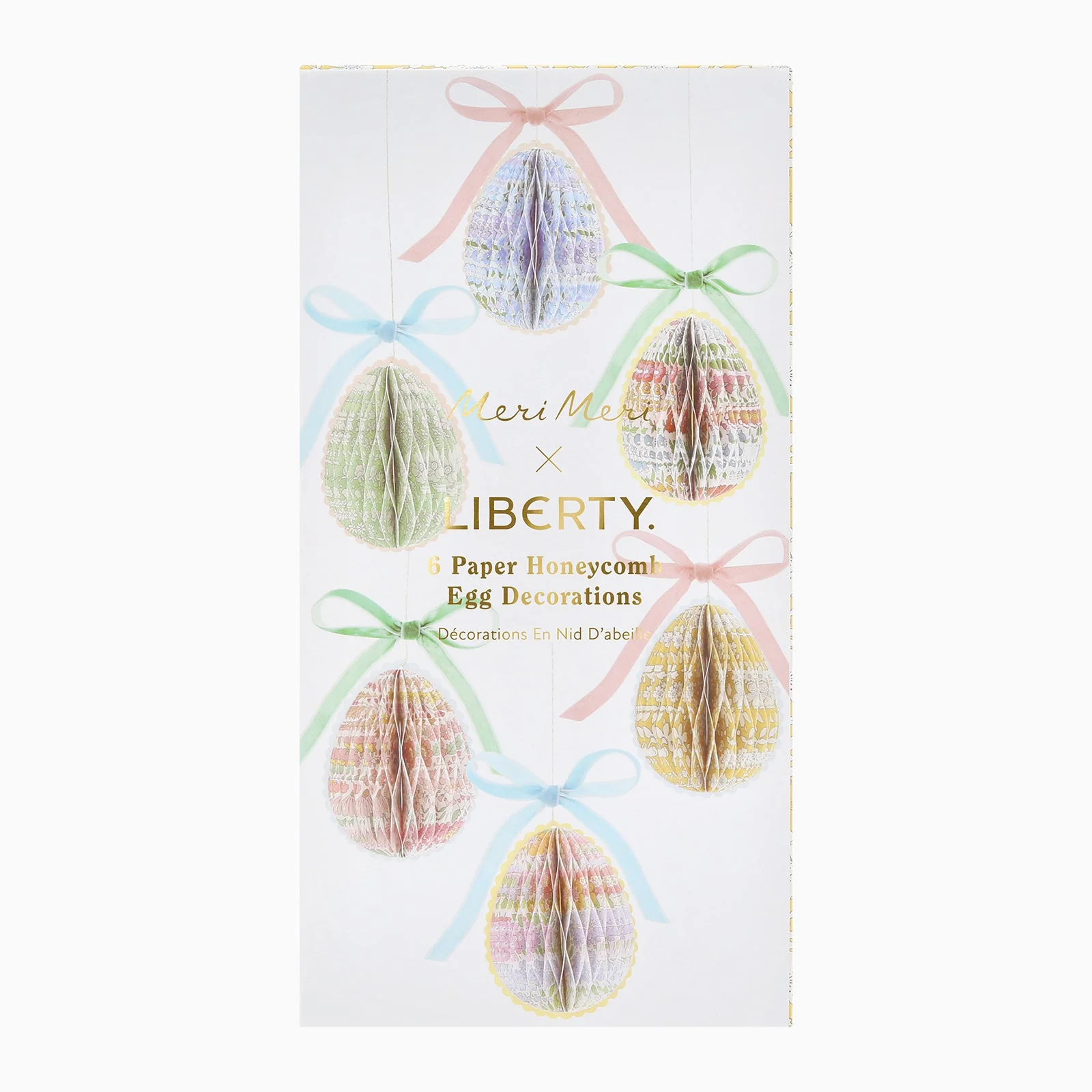 Meri Meri x Liberty Paper Honeycomb Egg Decorations - Image 2
