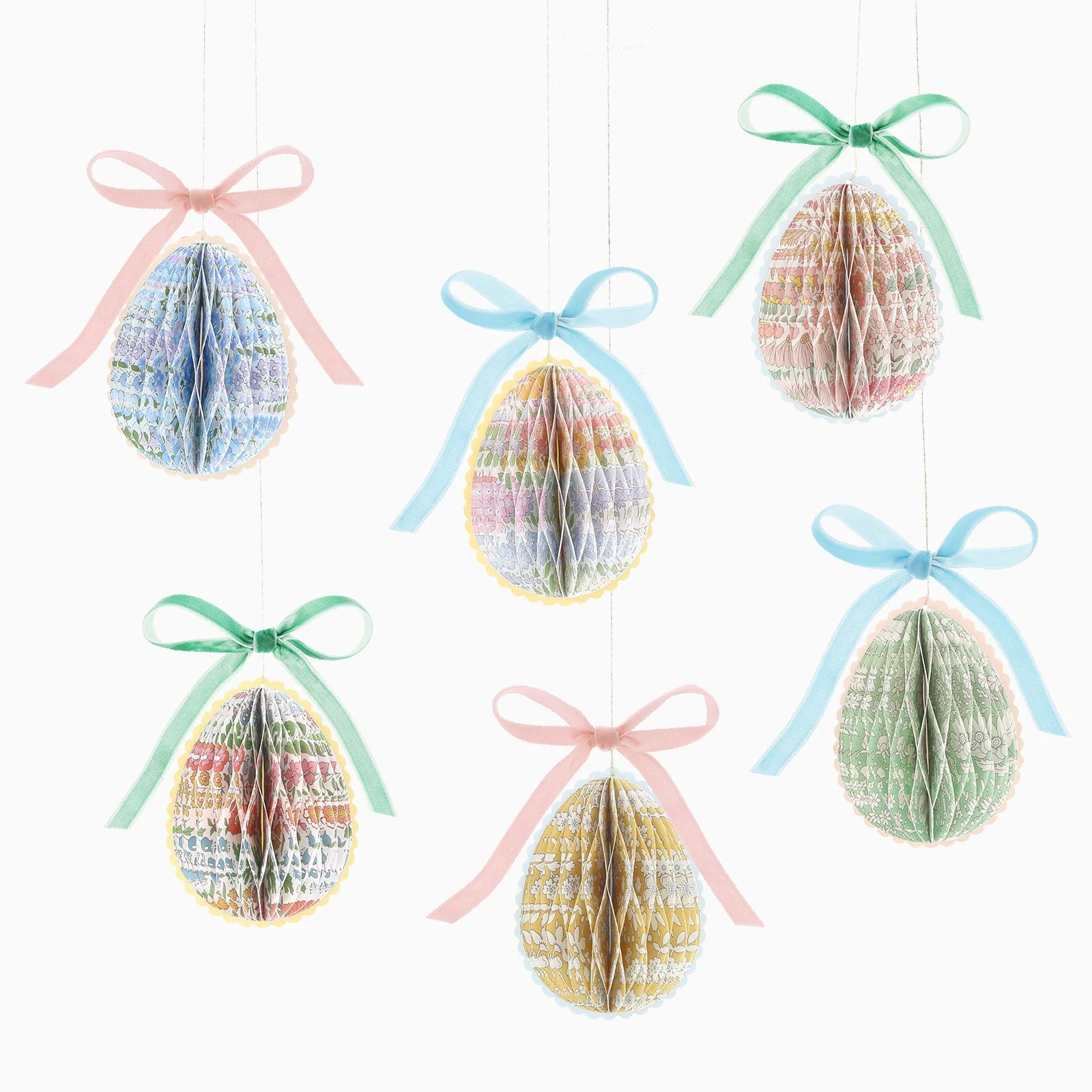 Meri Meri x Liberty Paper Honeycomb Egg Decorations - Image 3