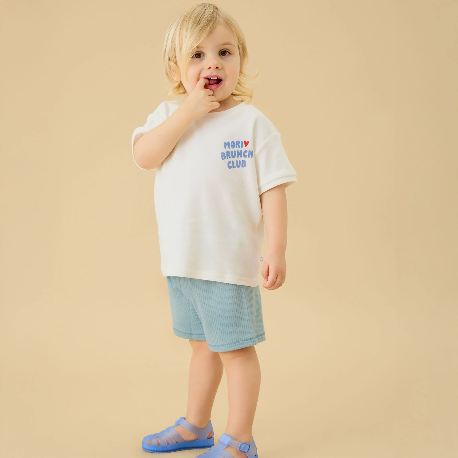 MORIcchino Oversized T-Shirt & Ribbed Shorts Outfit
