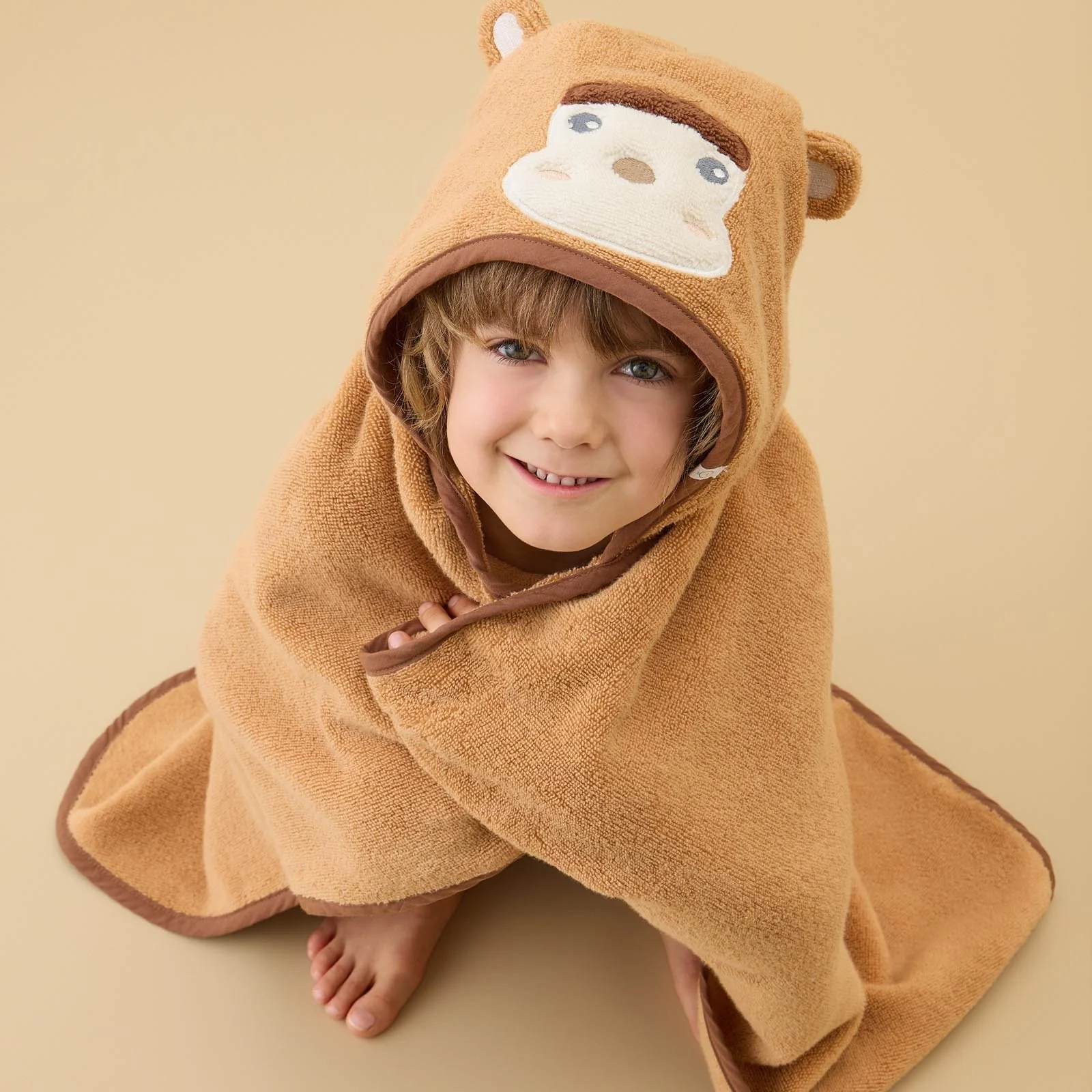 Monkey Baby & Kids Hooded Bath Towel - Image 2