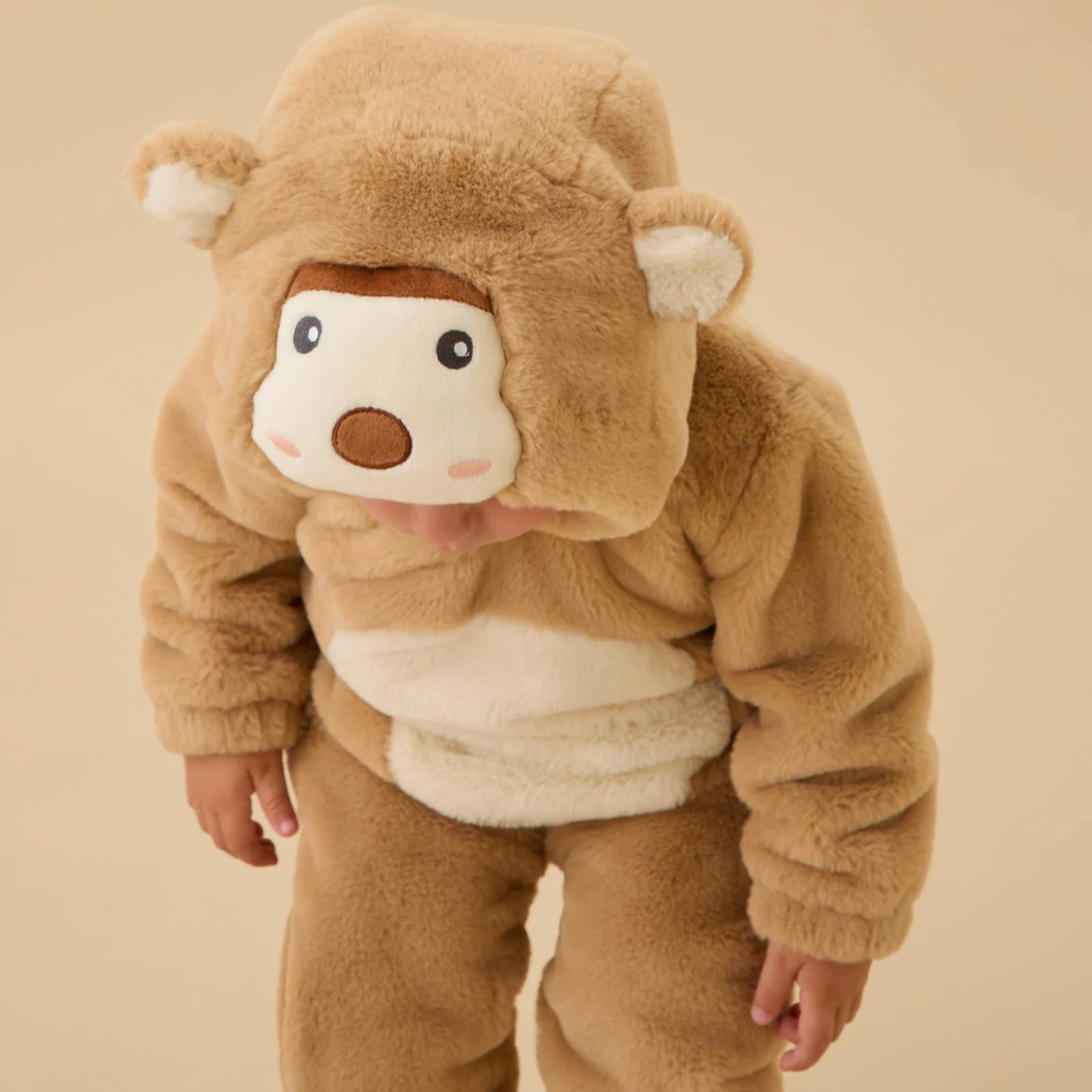 Monkey Faux Fur Pramsuit - Image 2