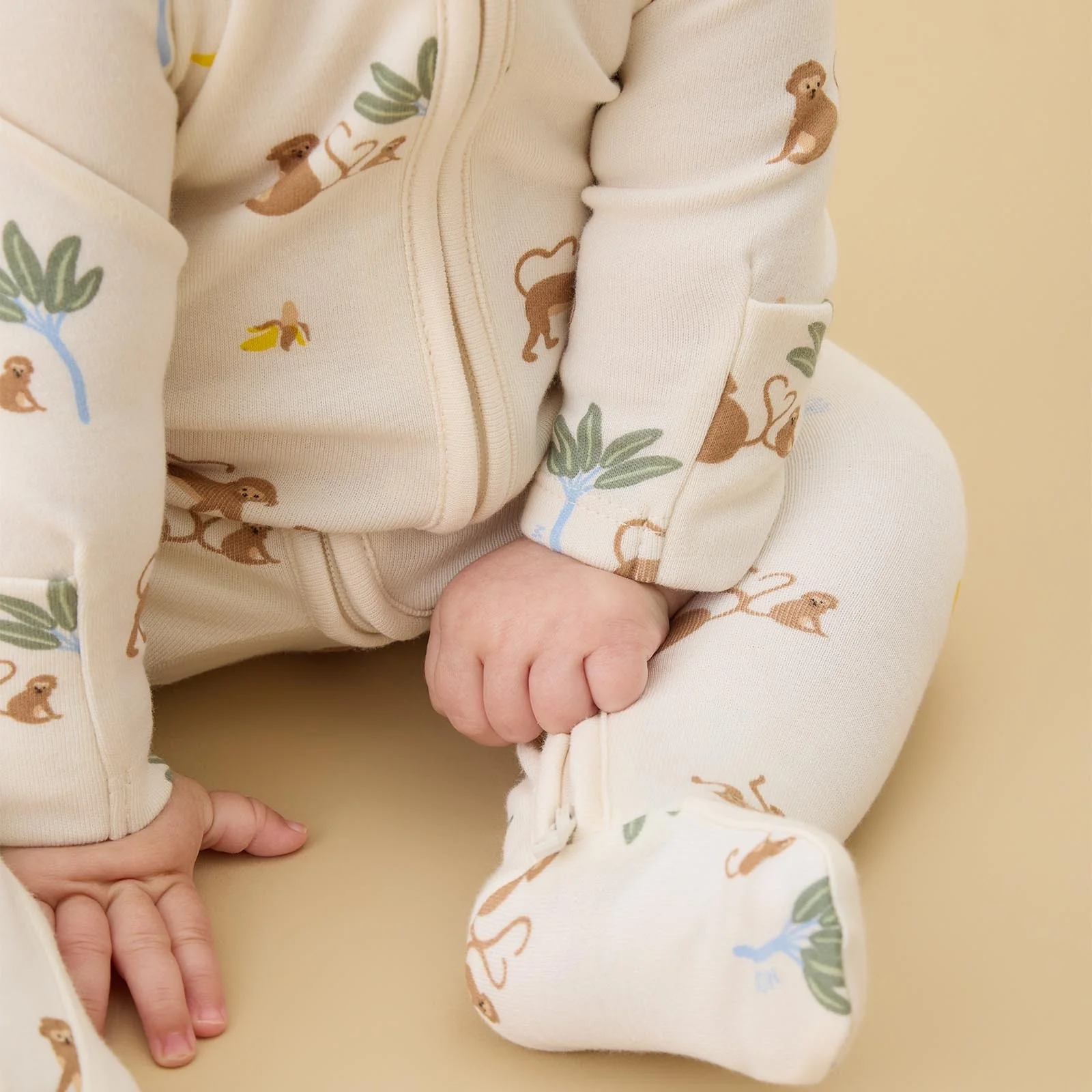 Monkeys Clever Zip Sleepsuit - Image 2