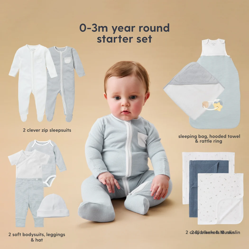 MORI Newborn Baby Starter 12-Piece Essentials Set - Image 11