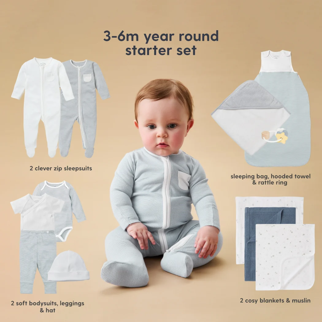 MORI Newborn Baby Starter 12-Piece Essentials Set - Image 12