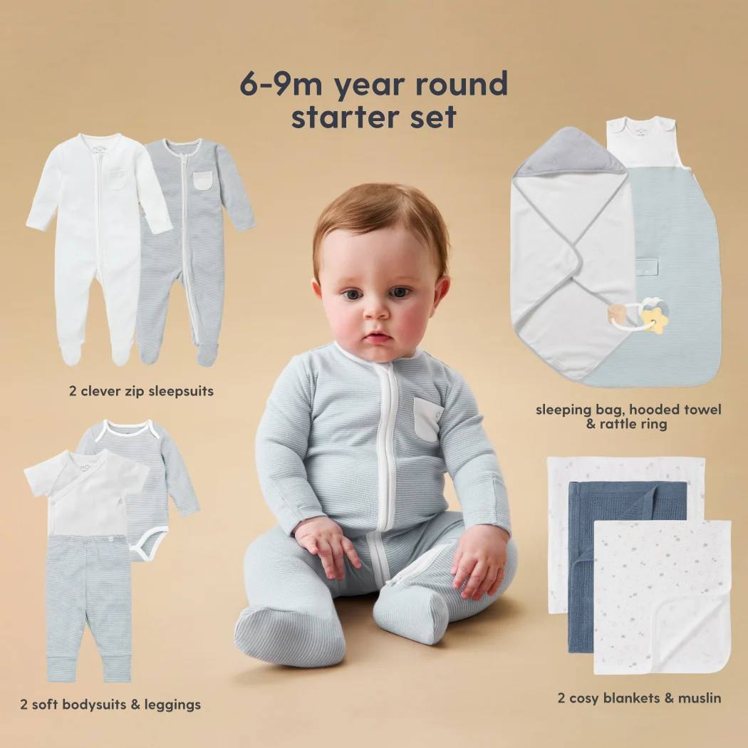 MORI Newborn Baby Starter 12-Piece Essentials Set - Image 13