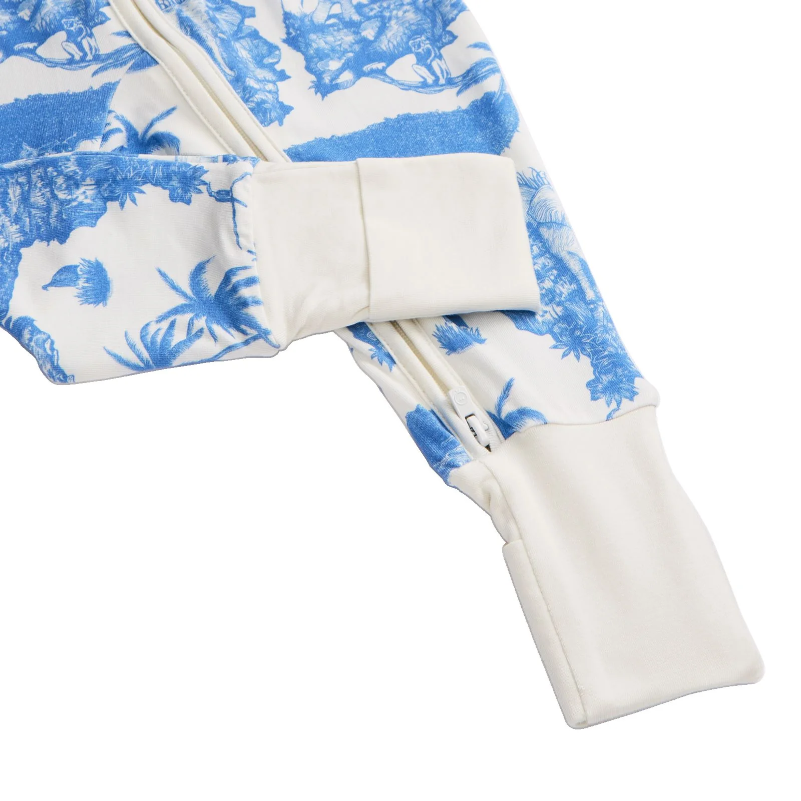 MORI x Desmond & Dempsey Blue Clever Zip Sleepsuit - Image 6