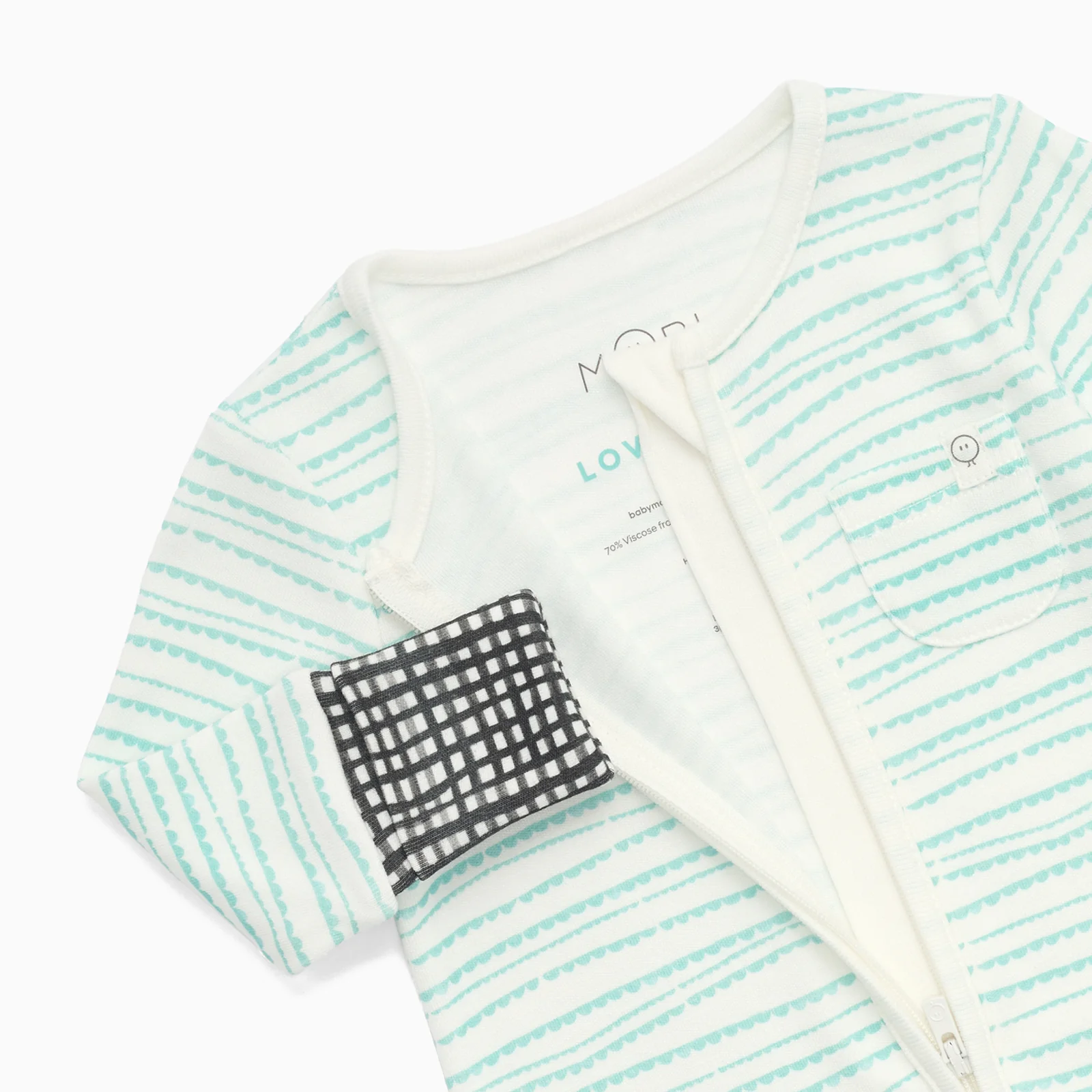 MORI x Lovevery Scallop Clever Zip Sleepsuit - Image 5