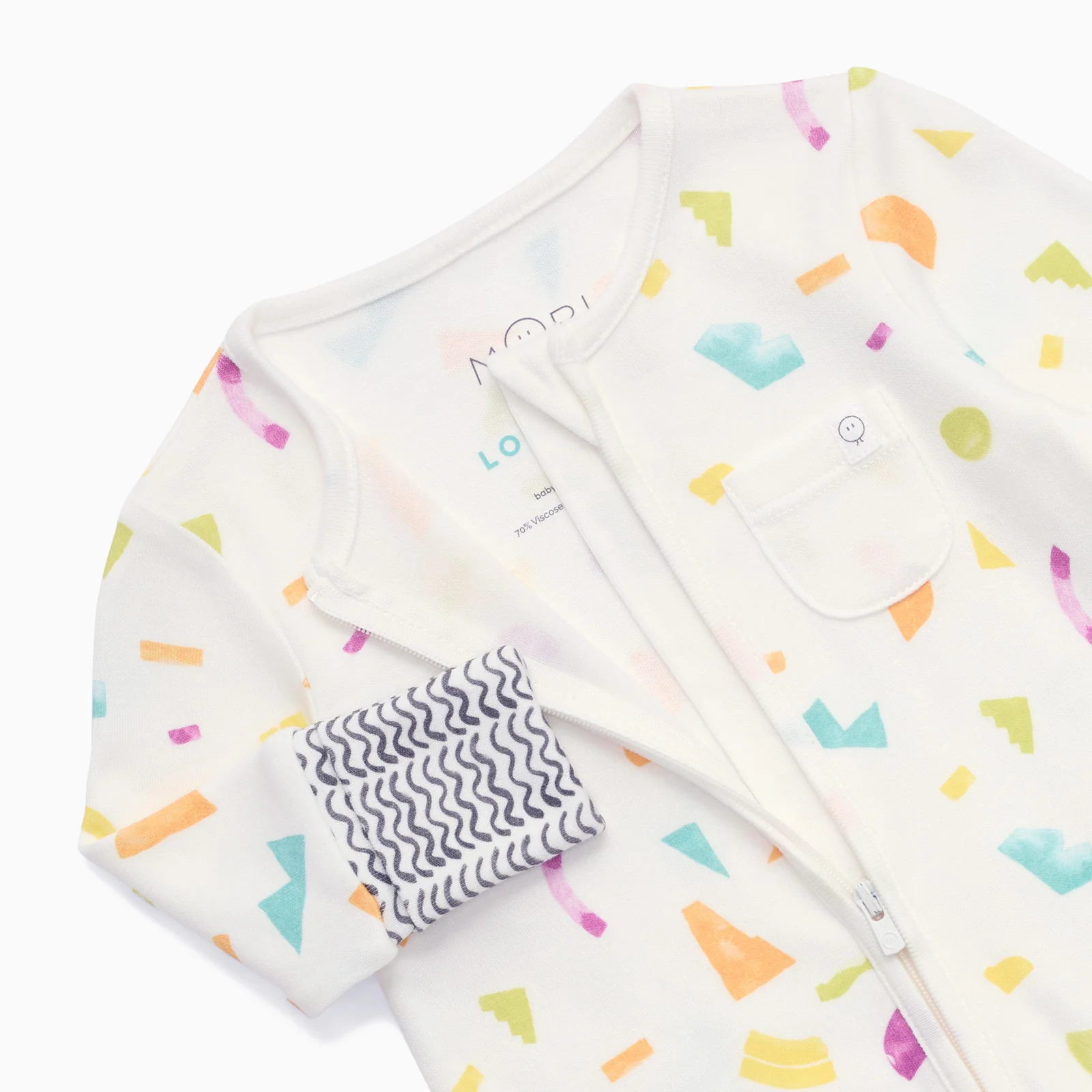 MORI x Lovevery Shapes Clever Zip Sleepsuit - Image 5