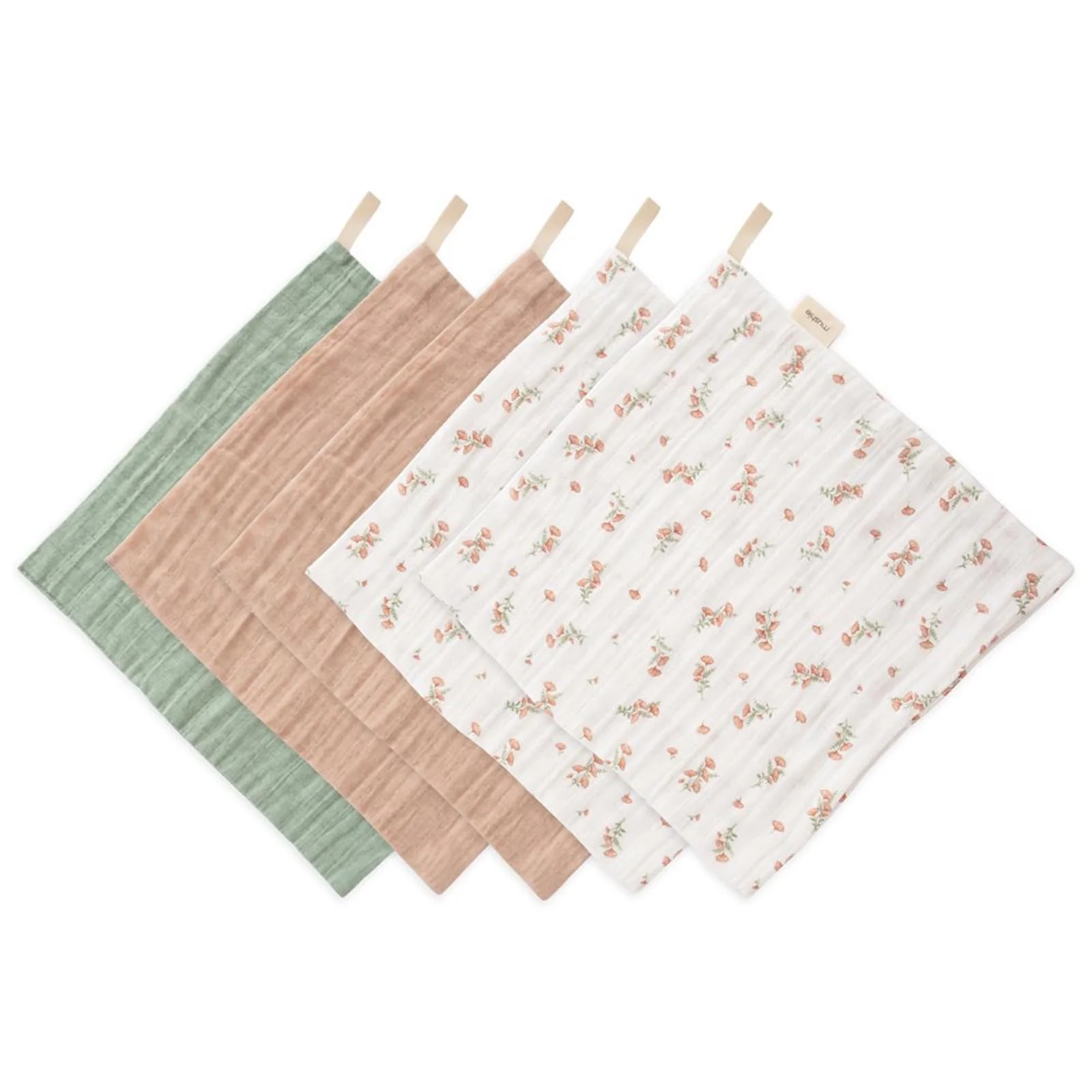 Mushie Muslin Cotton Washcloth 5-Pack - Image 3