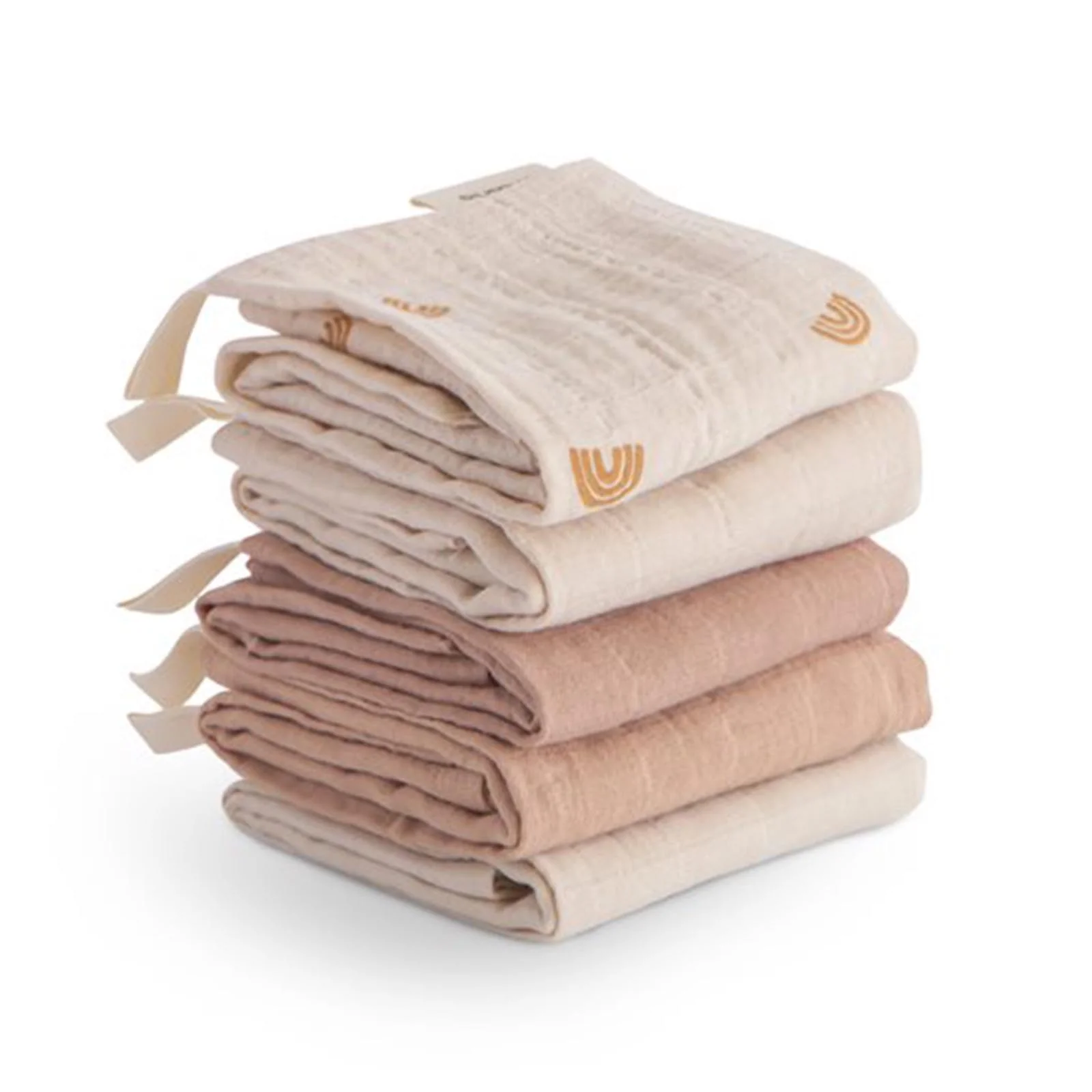 Mushie Muslin Cotton Washcloth 5-Pack - Image 4