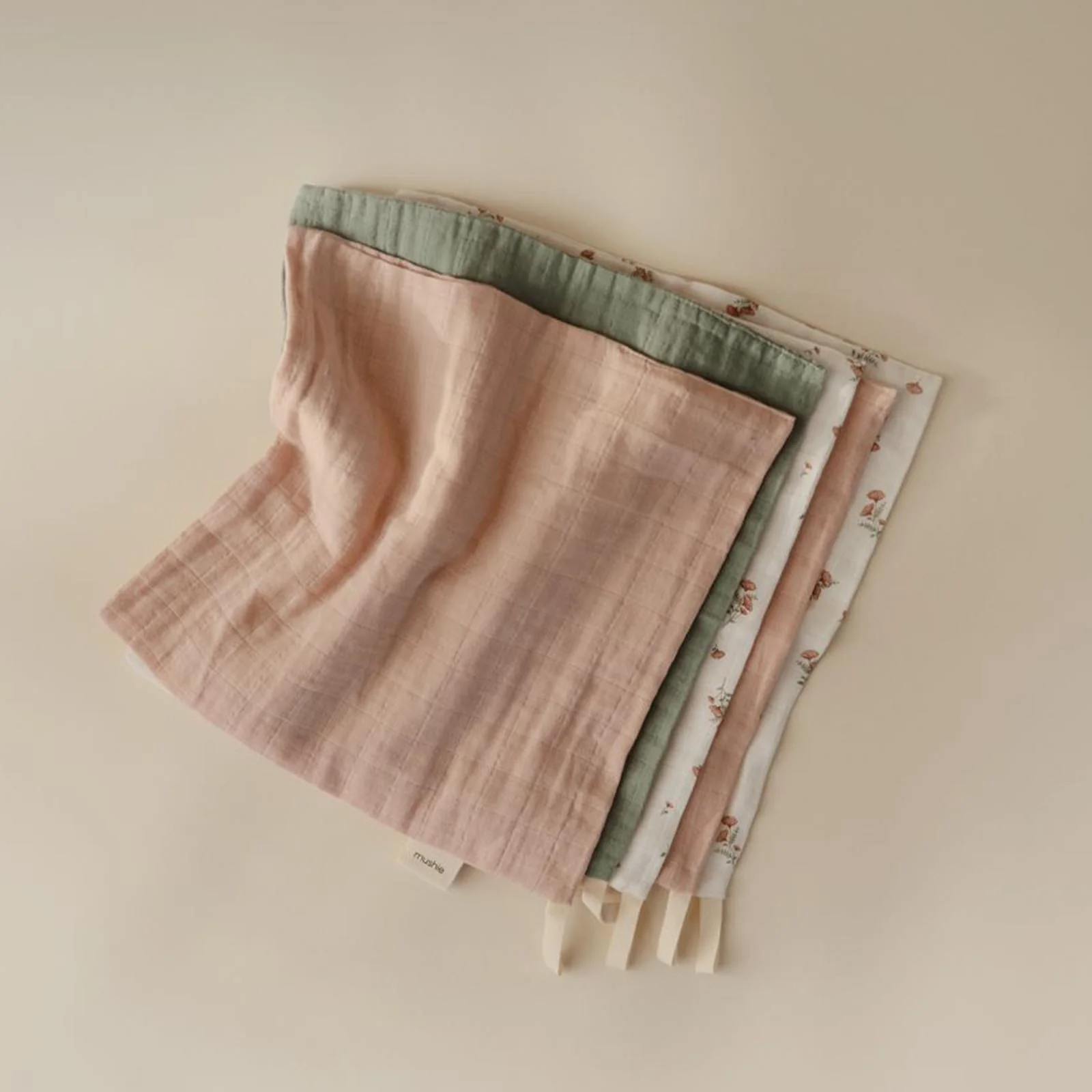 Mushie Muslin Cotton Washcloth 5-Pack - Image 5