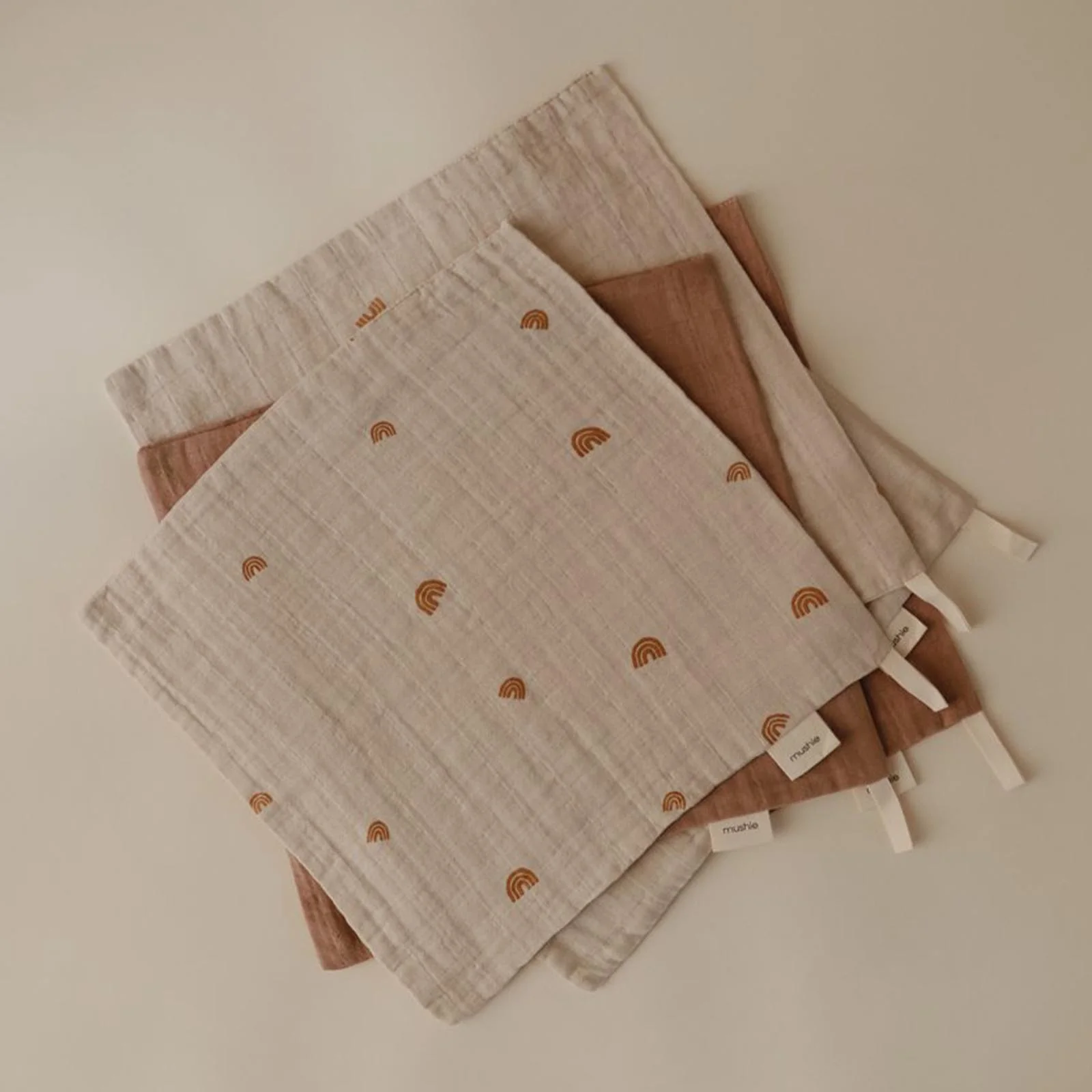 Mushie Muslin Cotton Washcloth 5-Pack - Image 7