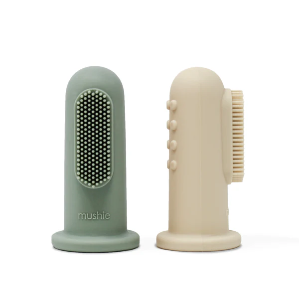 Mushie Silicone Finger Toothbrush 2 Pack - Image 3
