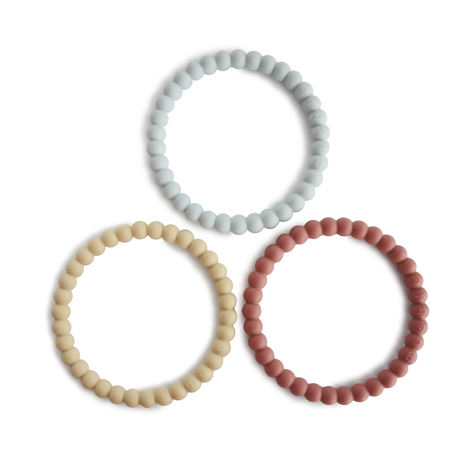 Mushie Silicone Pearl Teether Bracelets