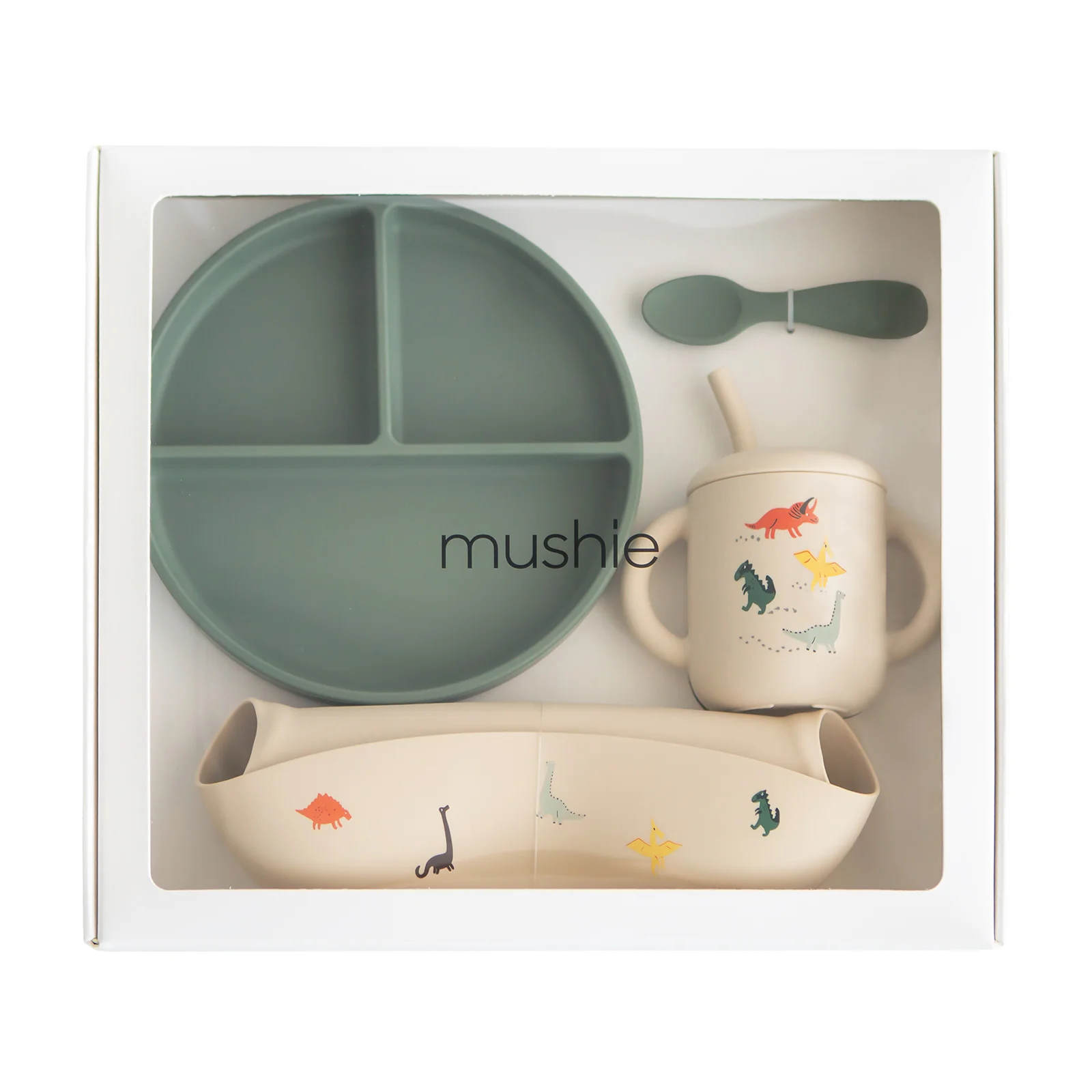 Mushie Toddler Feeding Set - Dinosaurs