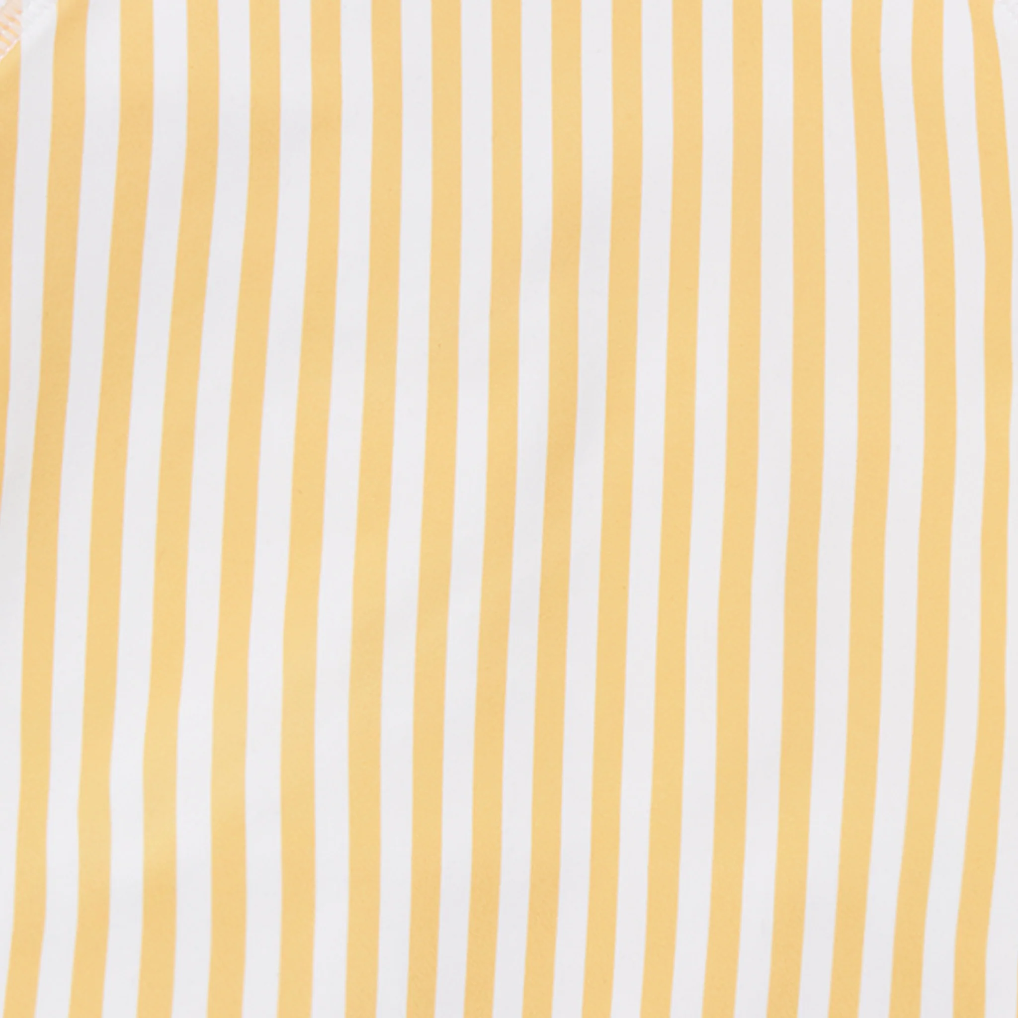 Mustard Frill Long Sleeve Swimsuit & Striped Swim Hat Set - Image 2