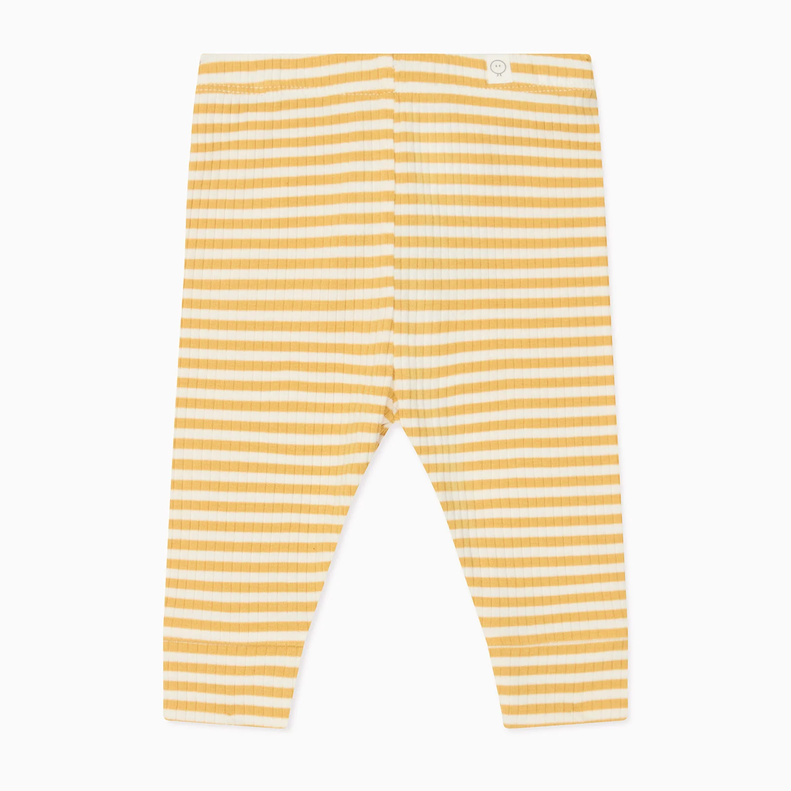 Mustard Stripe Ribbed Leggings - Image 2