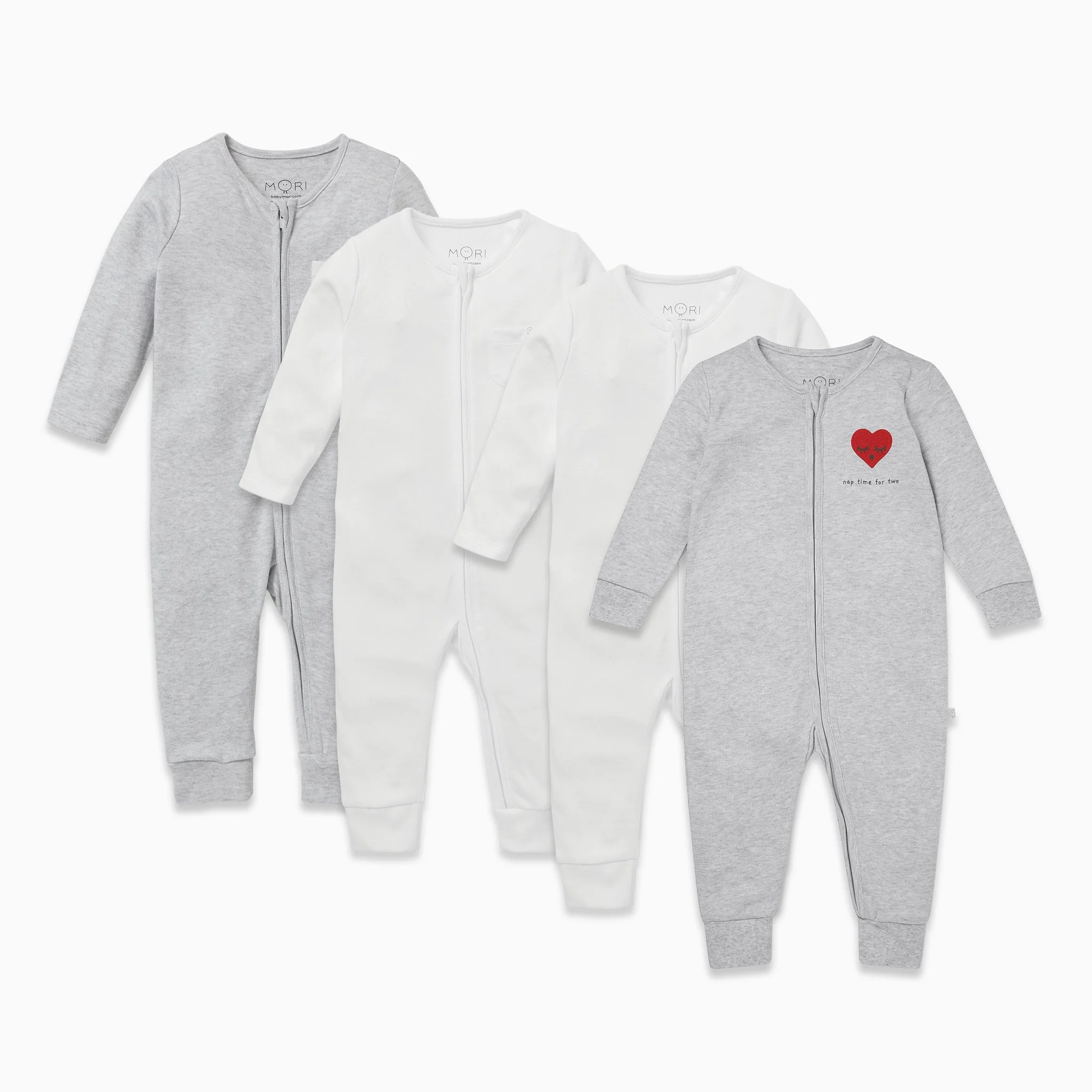 Nap Time Zip-Up Sleepsuit 4 Pack - Image 3