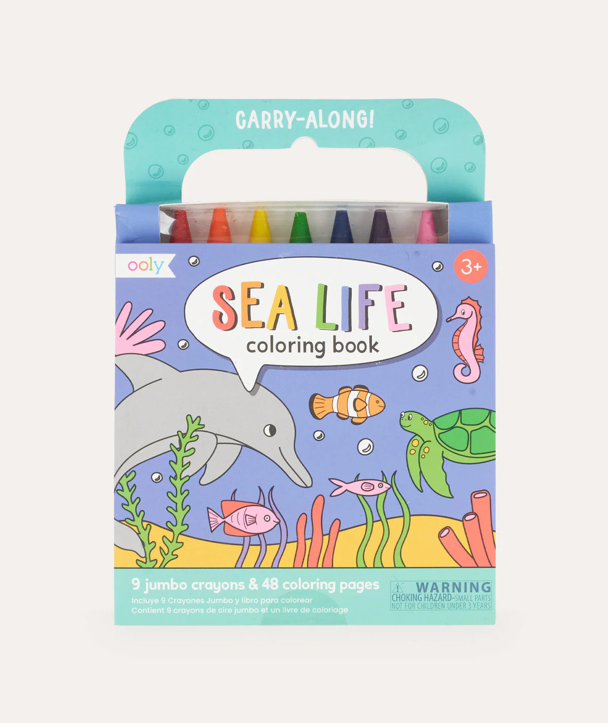 Ooly Carry Along Crayon & Colouring Book Kit Sea Life