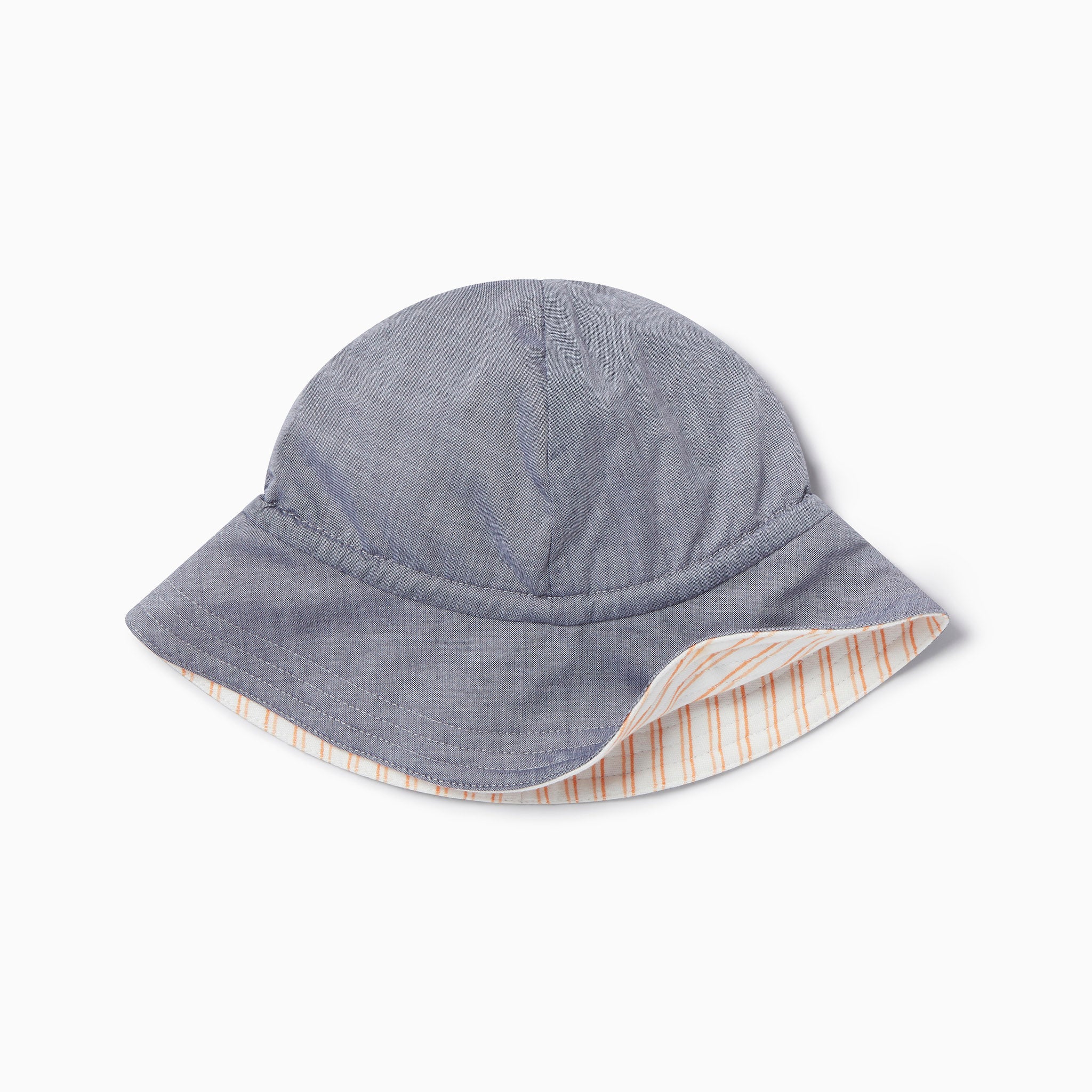 Orange Stripe Reversible Sun Hat - Image 4