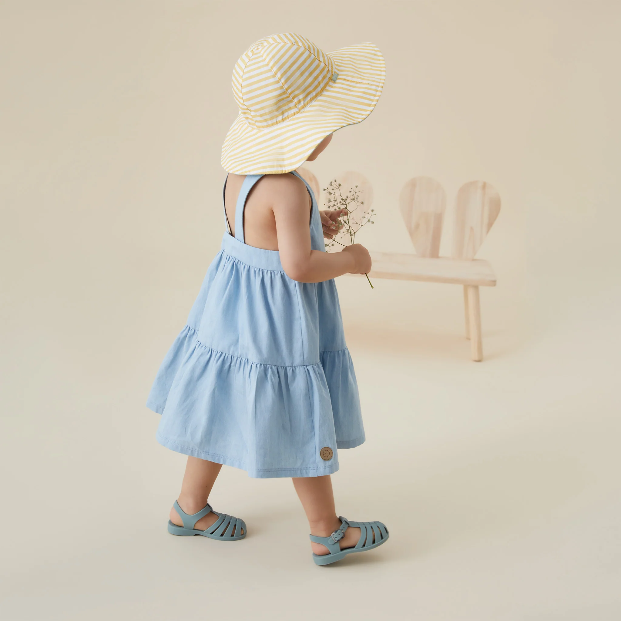 Organic Cotton Chambray Tiered Dress - Image 6