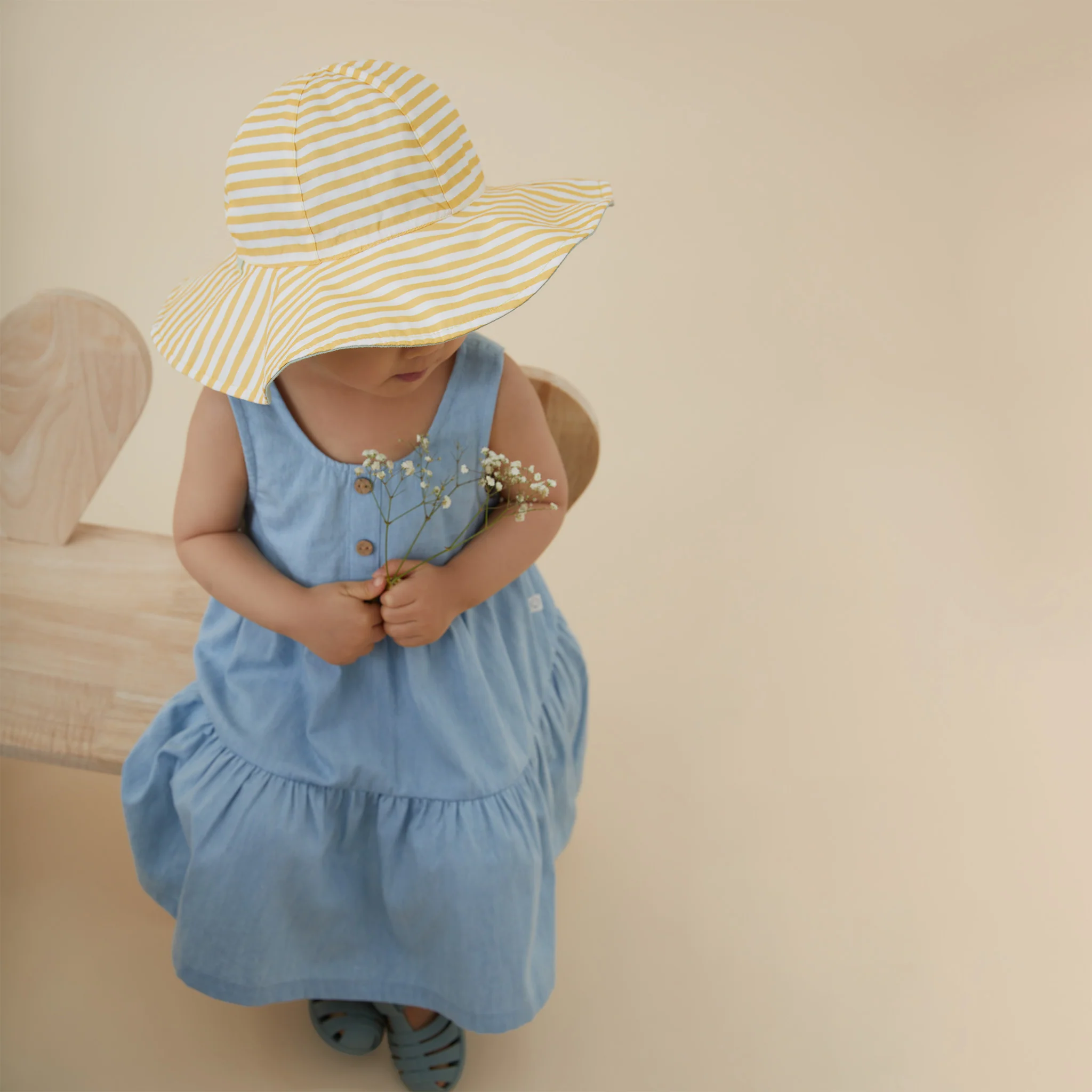 Organic Cotton Chambray Tiered Dress - Image 8