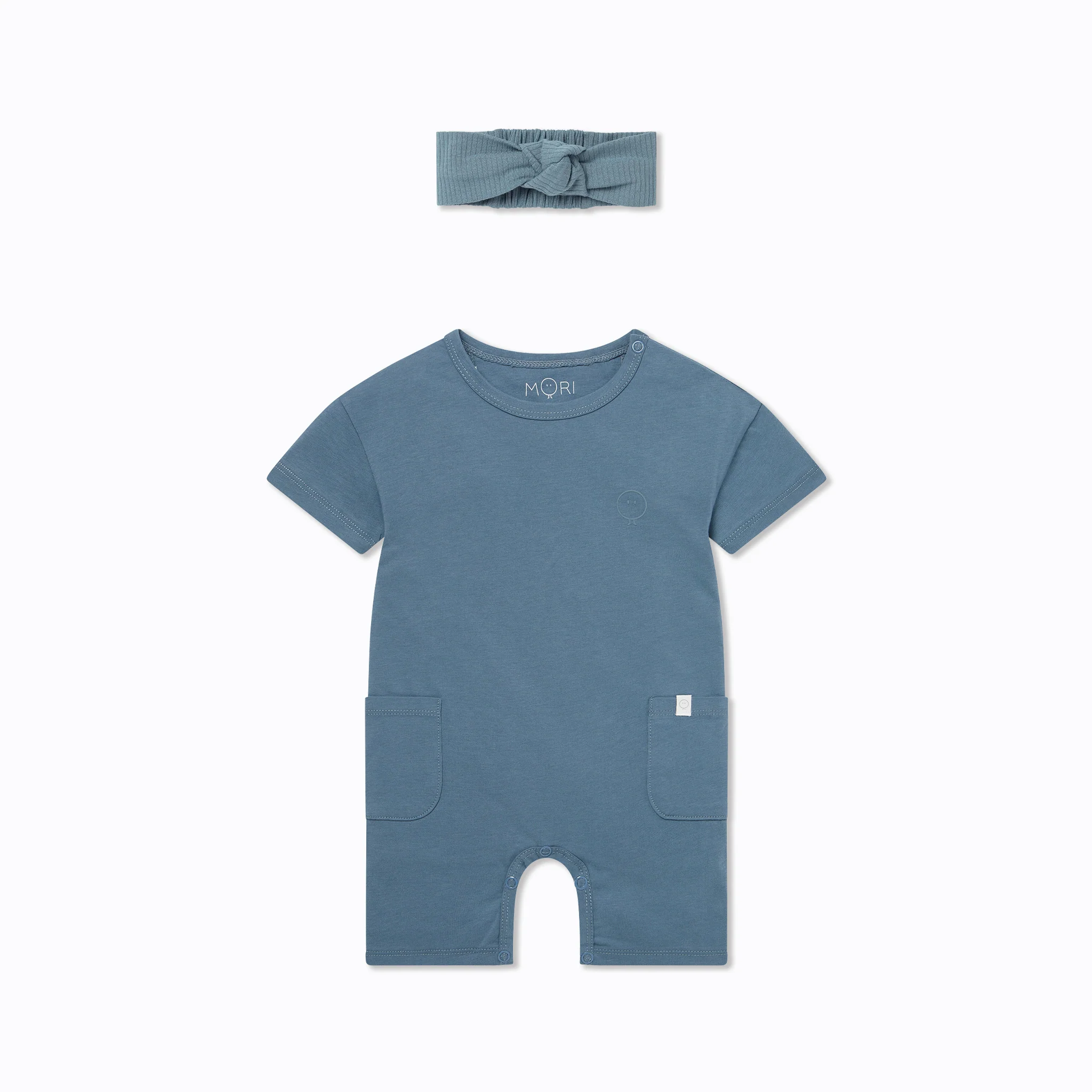 Organic Cotton Oversized Romper & Headband Set - Image 2