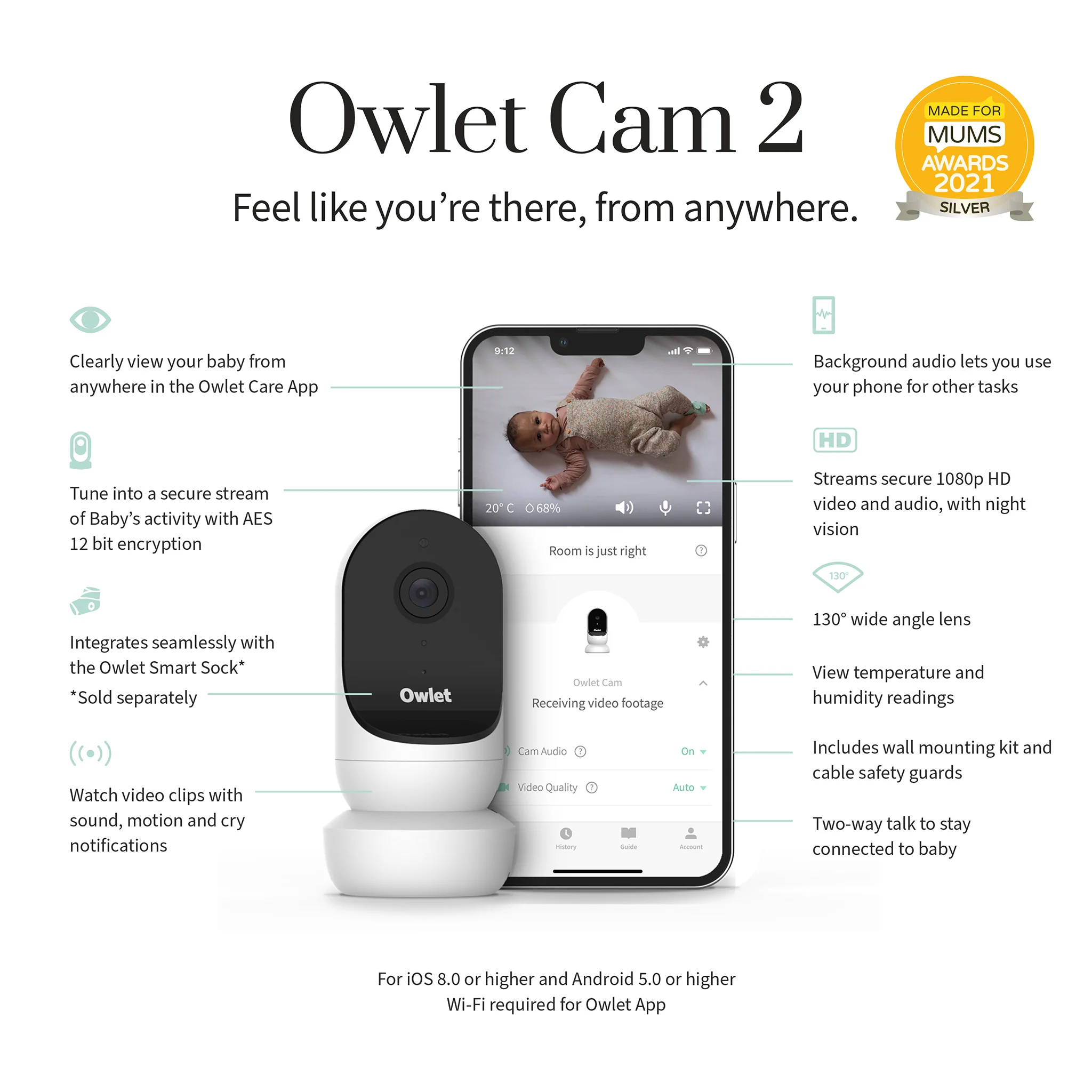 Owlet Cam 2 Baby Monitor Camera - Image 2