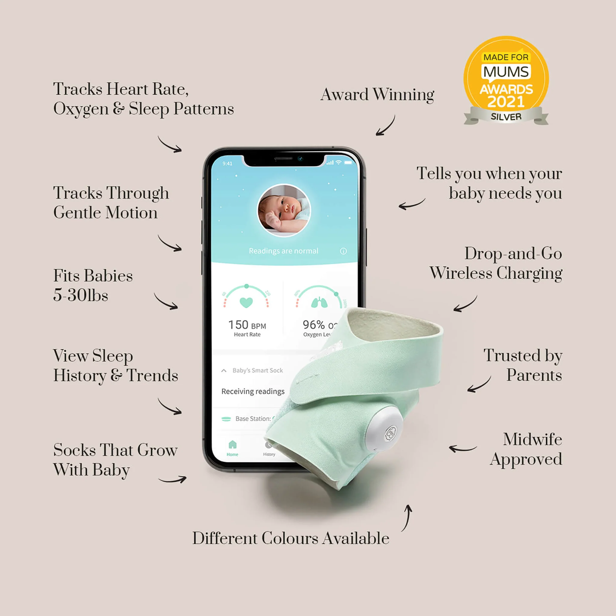 Owlet Smart Sock 3 Baby Monitor - Image 2