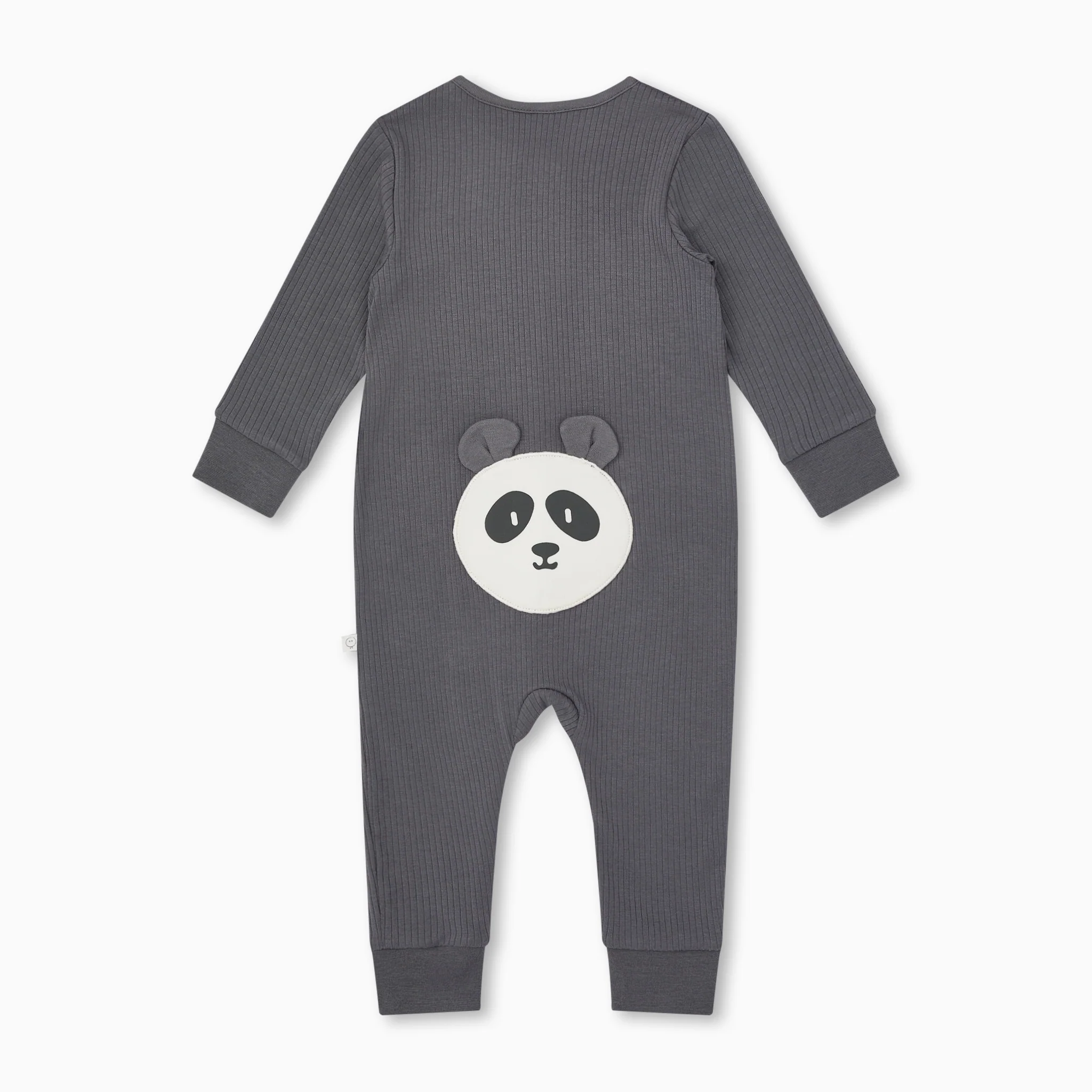 Panda Ribbed Clever Zip Sleepsuit - Image 4