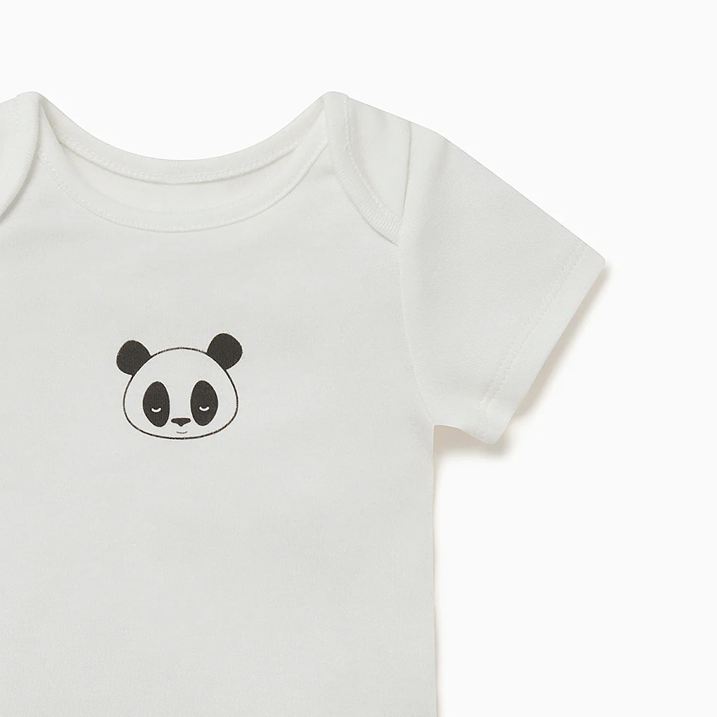Panda Short Sleeve Bodysuit & Leggings Outfit - Image 3