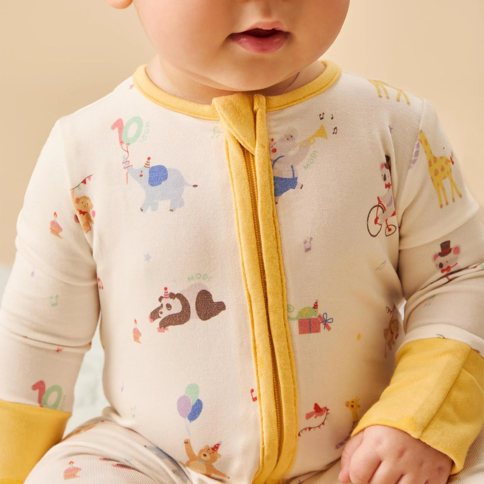 Party Animals Clever Zip Sleepsuit - Image 2