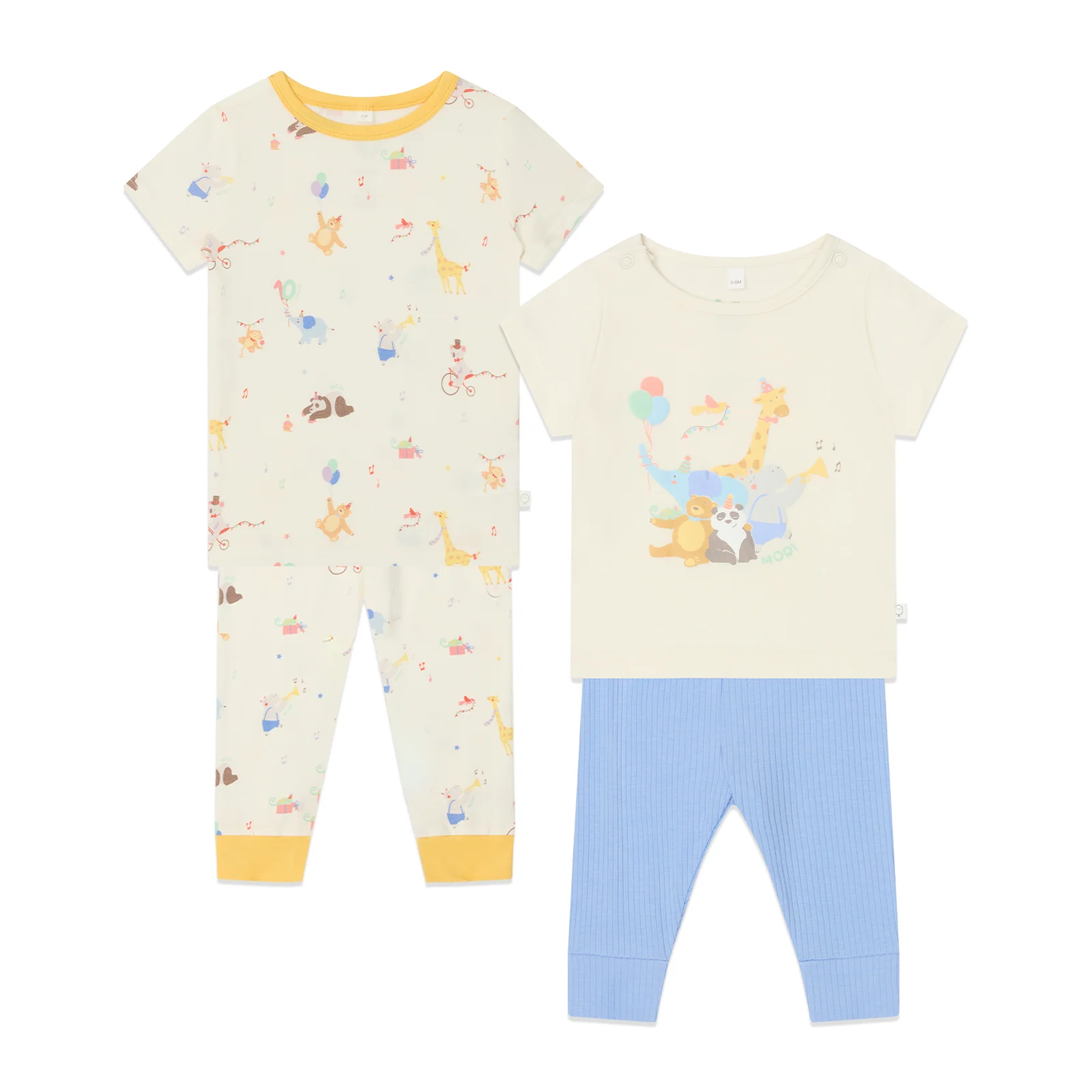 Party Animals Short Sleeve Pyjamas and T-shirt & Ribbed Leggings Outfit 2 Pack - Image 2