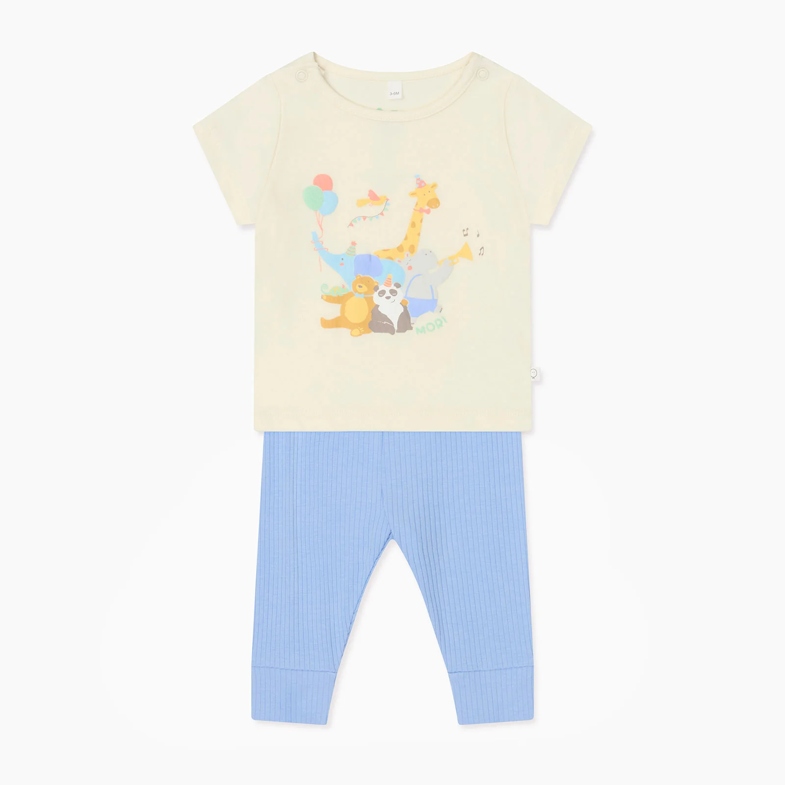 Party Animals Short Sleeve Pyjamas and T-shirt & Ribbed Leggings Outfit 2 Pack - Image 4
