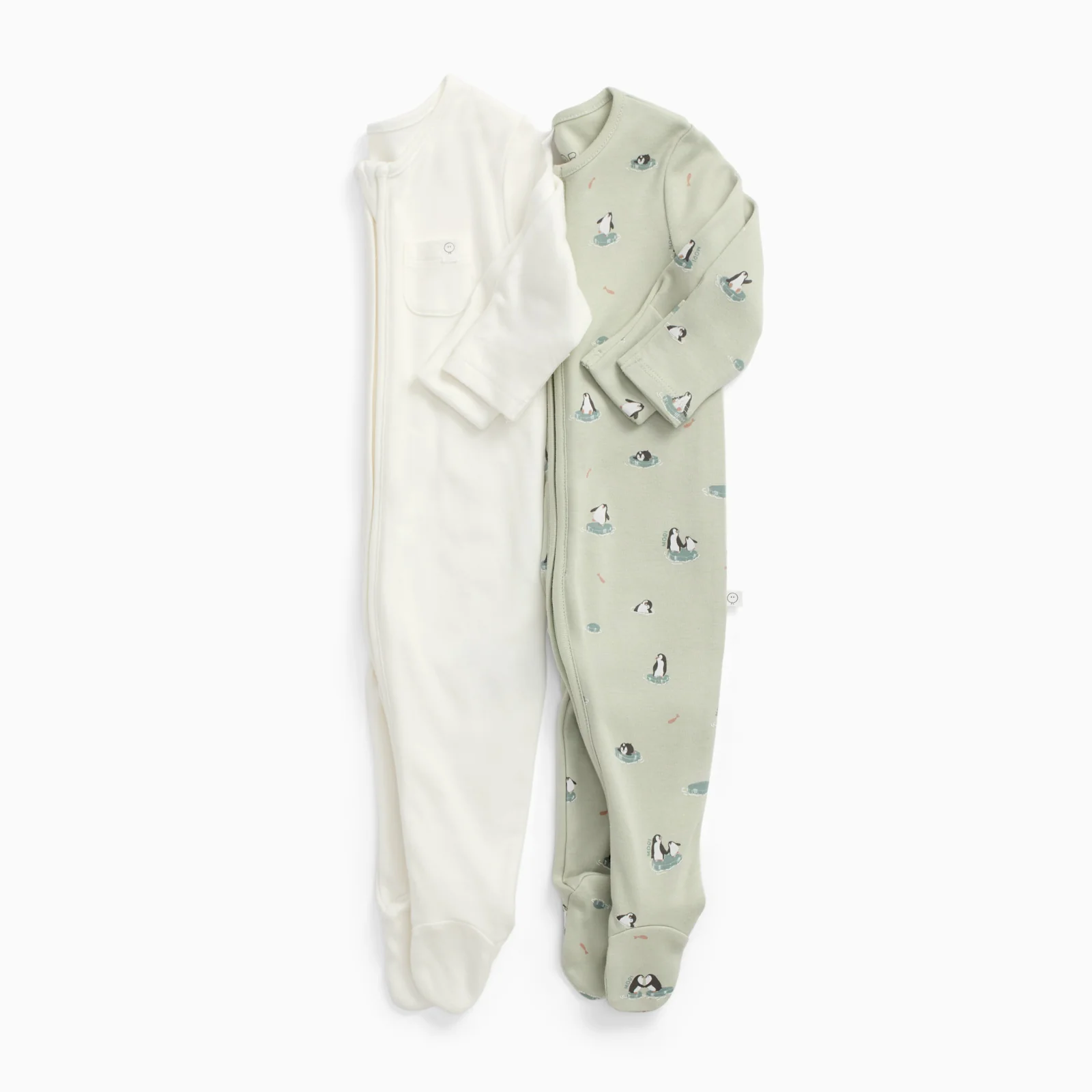 Penguin Clever Zip Sleepsuit 2 Pack - Image 2